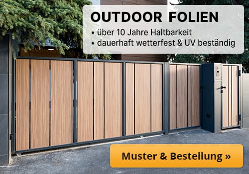 Selbstklebende Folien für den Außenbereich, wetterfest