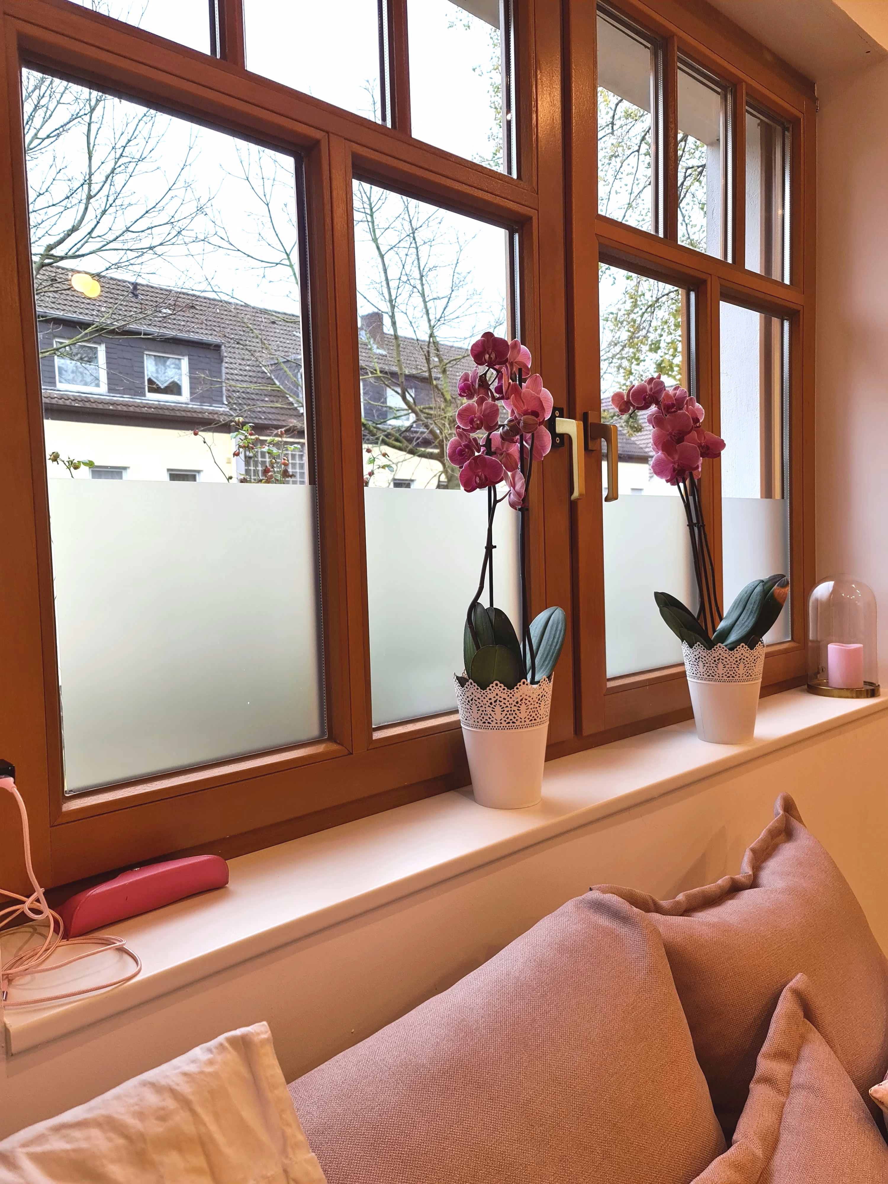 Dezente Sichtschutzfolie in Milchglas Optik