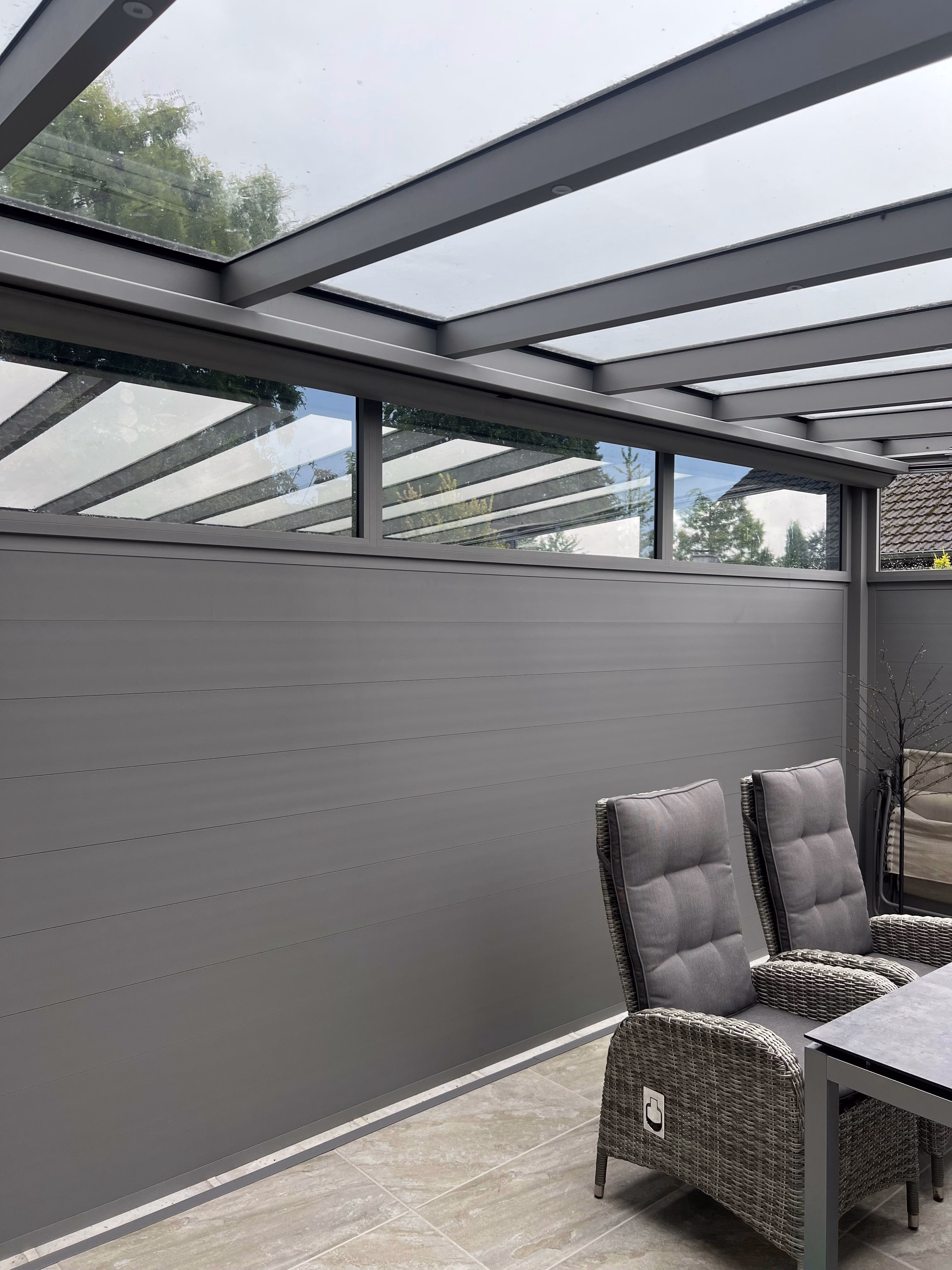 Sonnenschutzfolie, silber stark verspiegelt