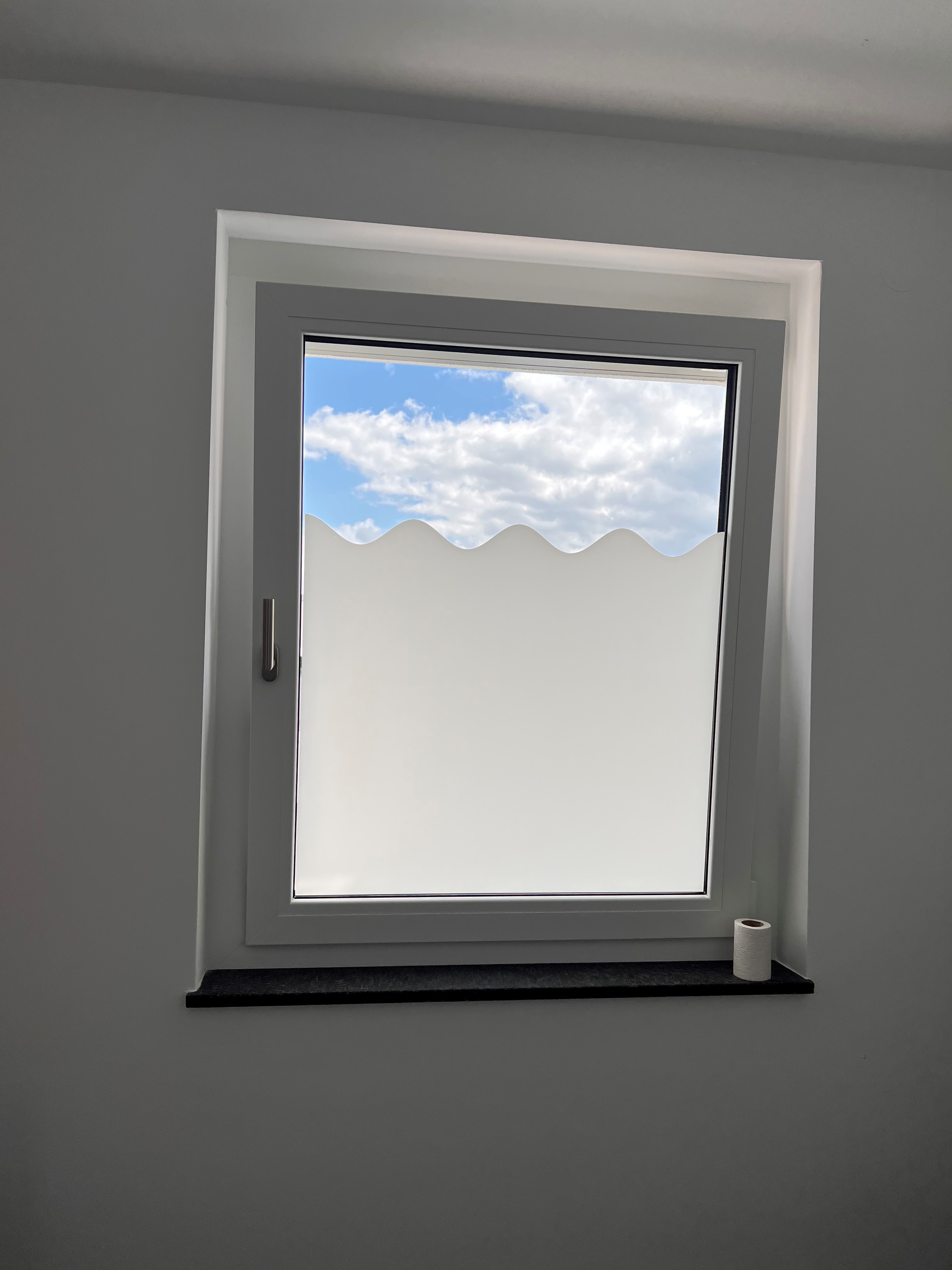 blickdichte Sichtschutzfolie mit Randveredelung