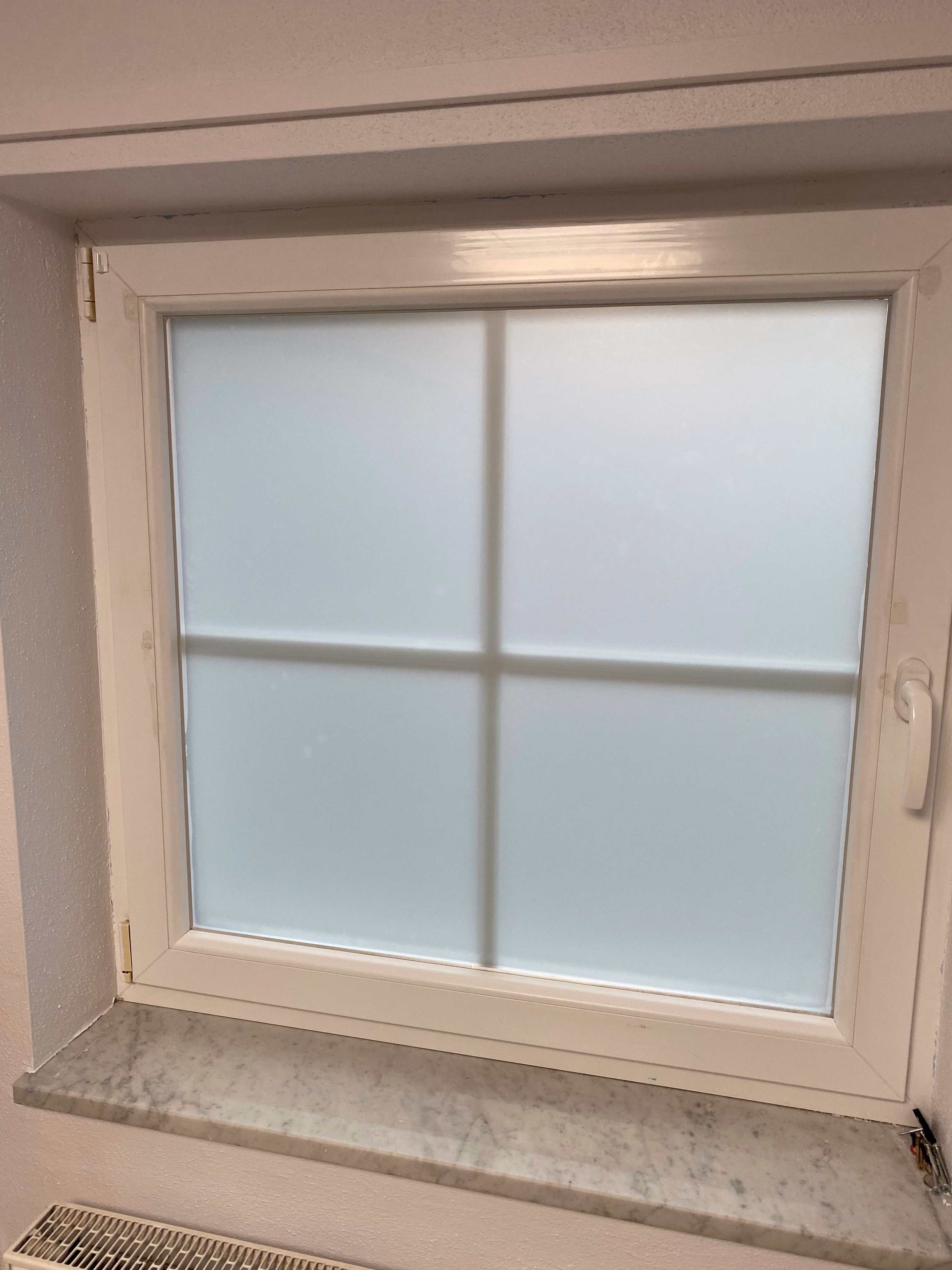 Innenansicht Milchglas Fensterfolie Innenansicht Milchglas Fensterfolie