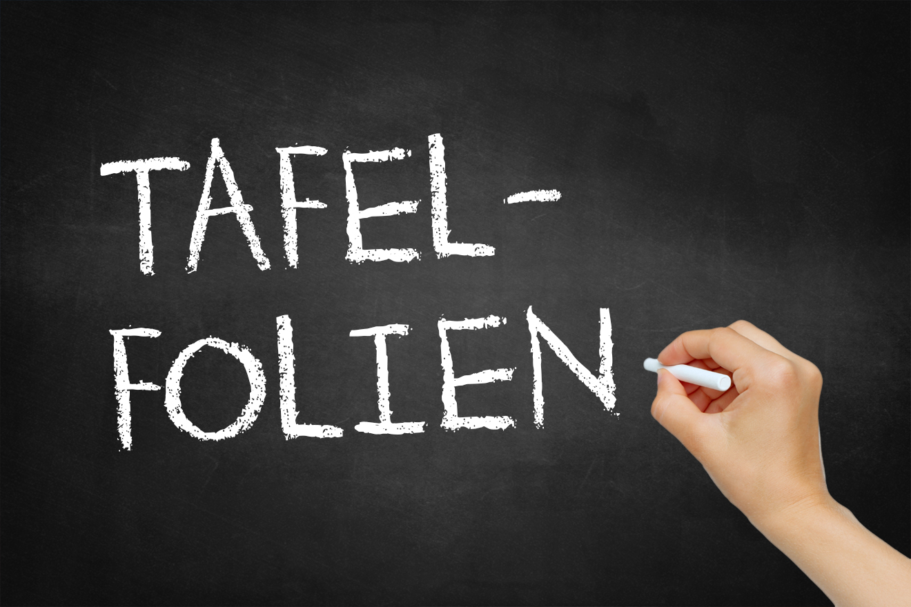 Mit kreide beschreibbare Tafelfolie