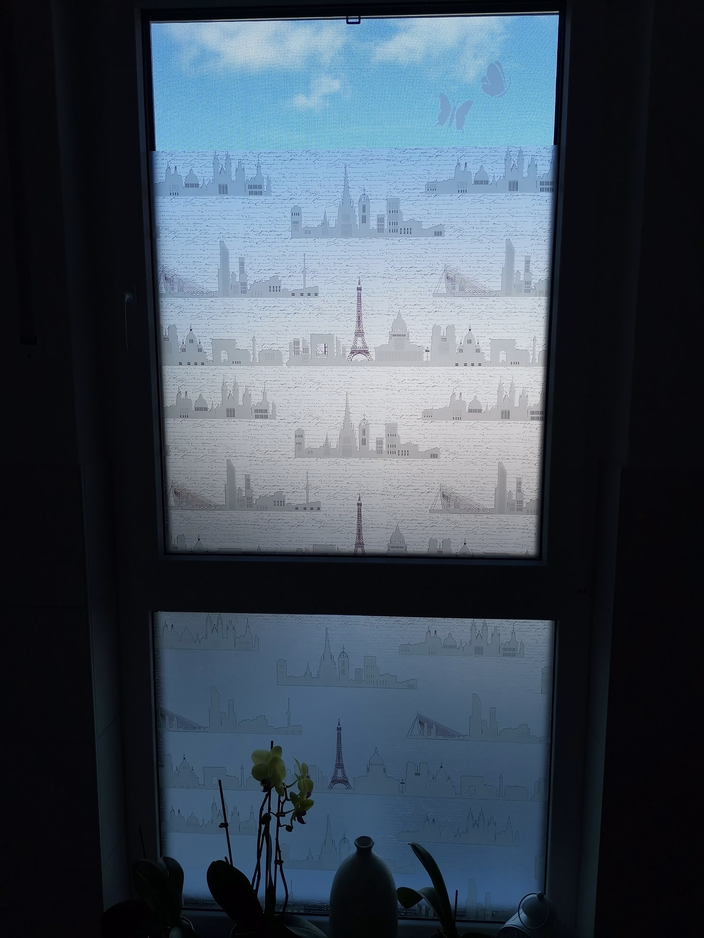 Selbsthaftende Adhäsionsfolie Pariser Skyline
