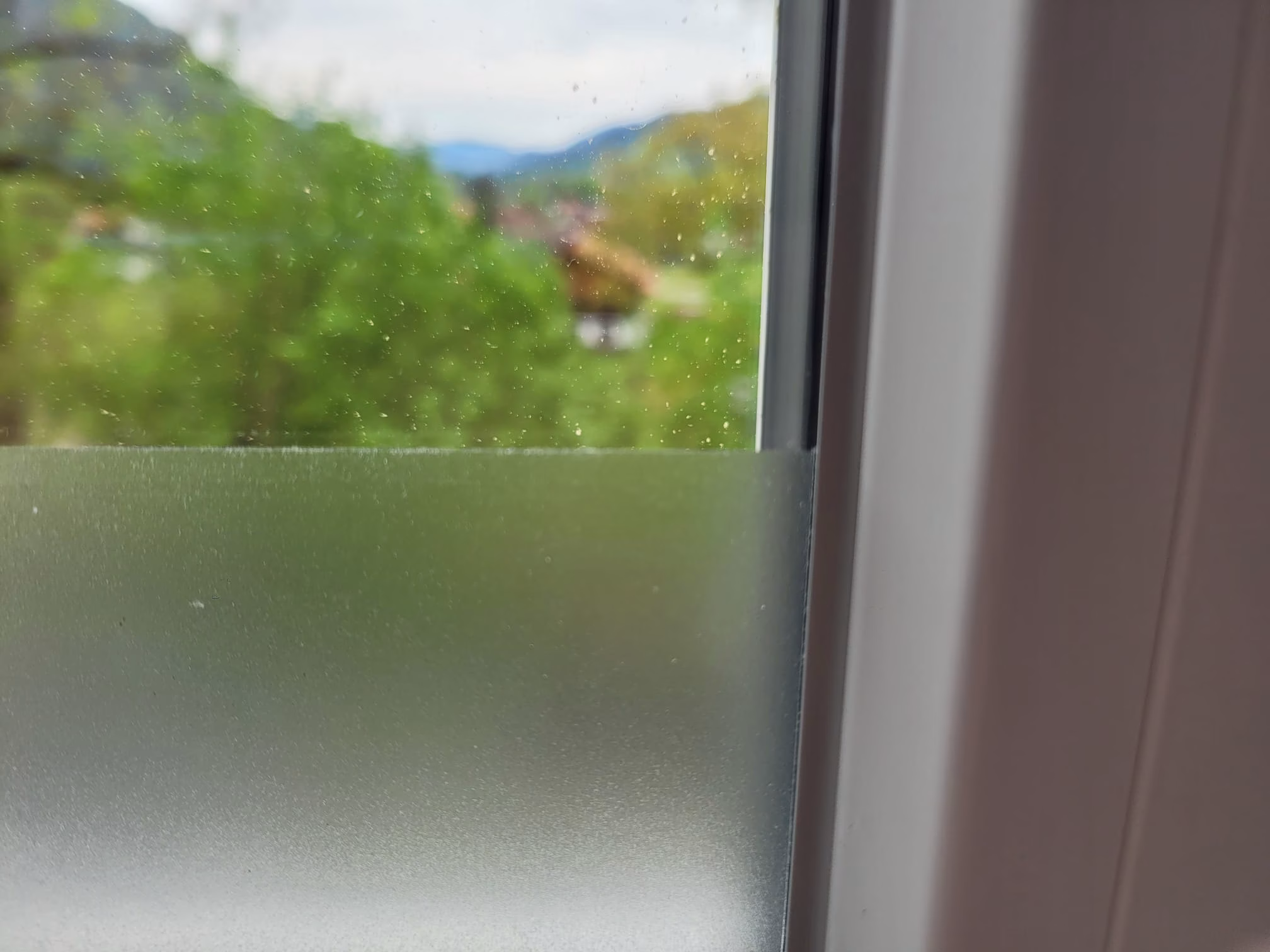 Sichtschutzfolie Ätzglasdesign weiß matt