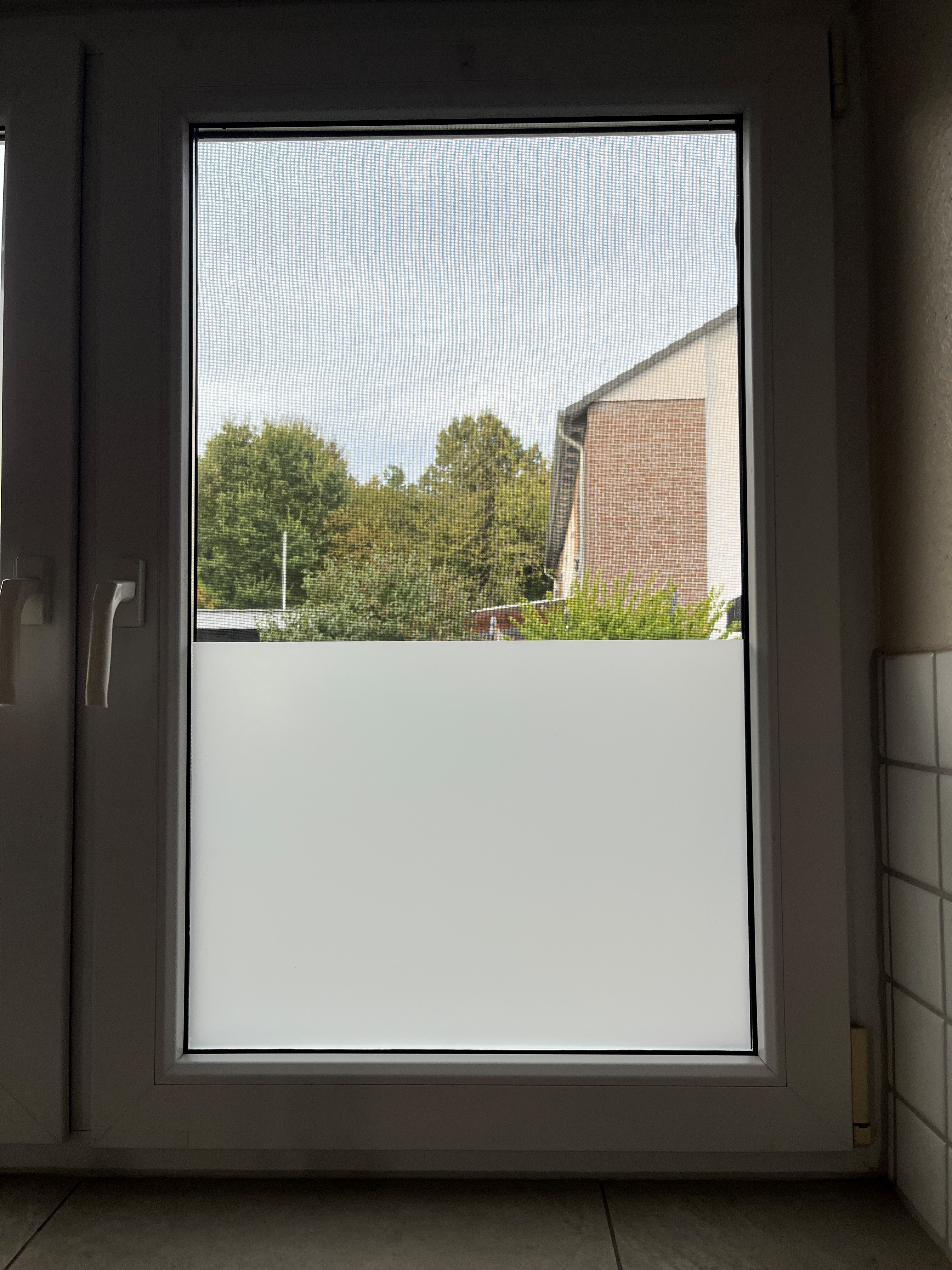 Milchglasfolie - Sichtschutzfolie, weiß matt