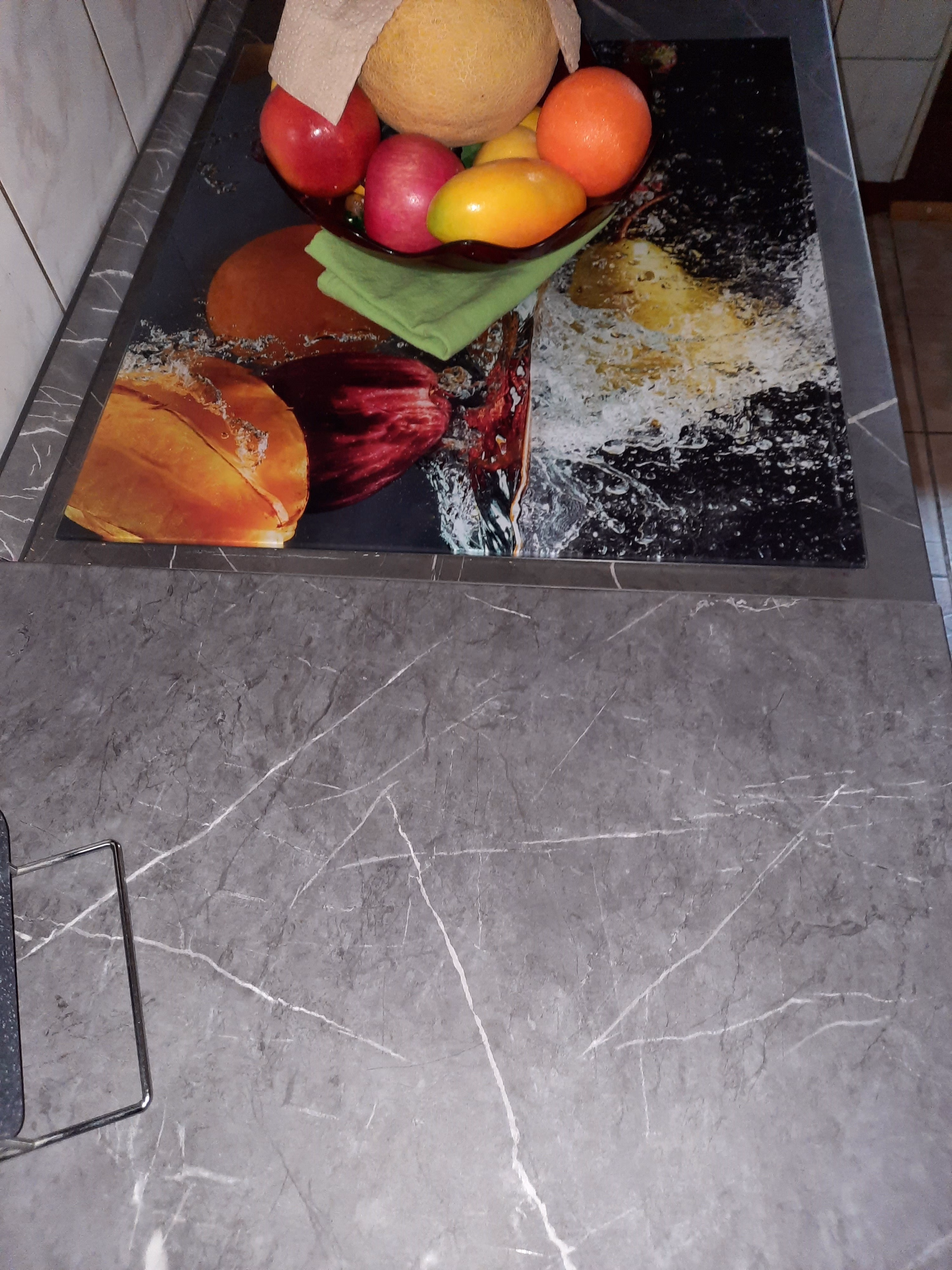 Grauer Marmor, Klebefolie in Steinoptik