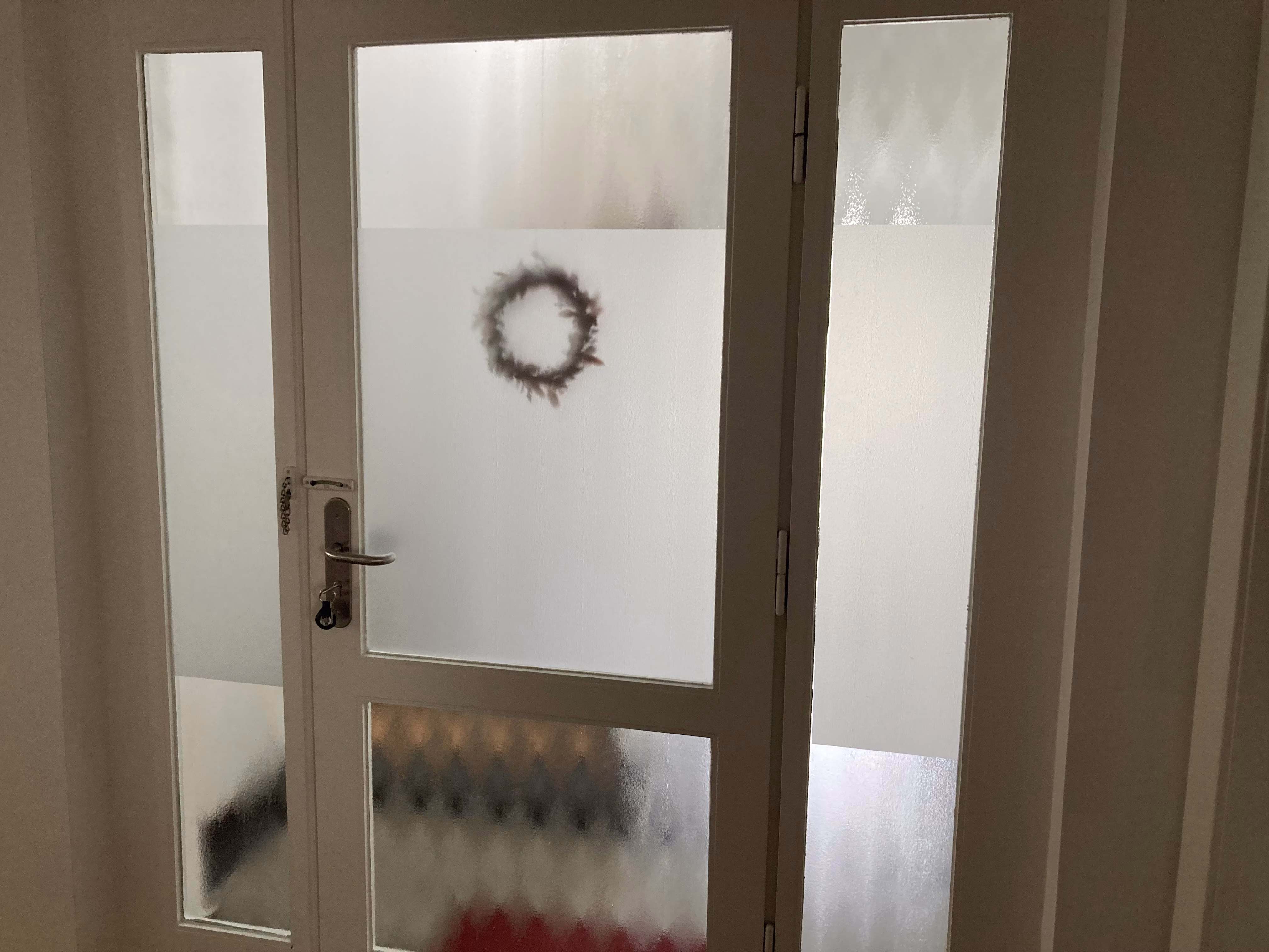 Sichtschutzfolie, Sandstrahldesign weiß matt