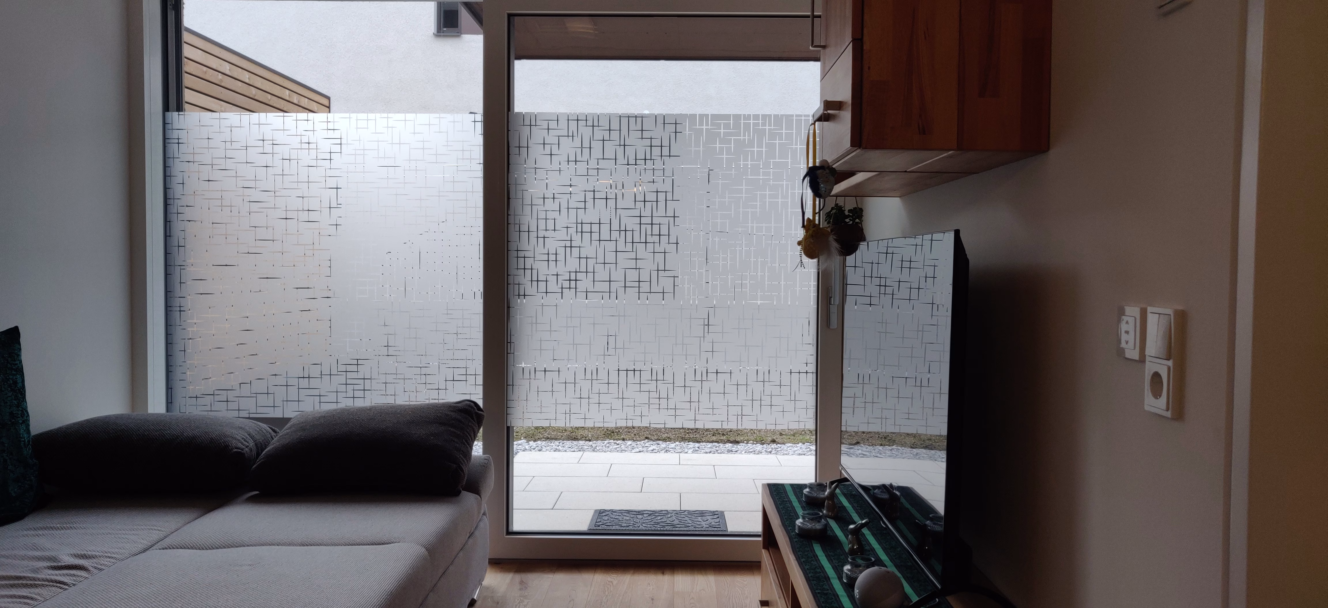 moderne Dekorfolie im Kreuzdesign