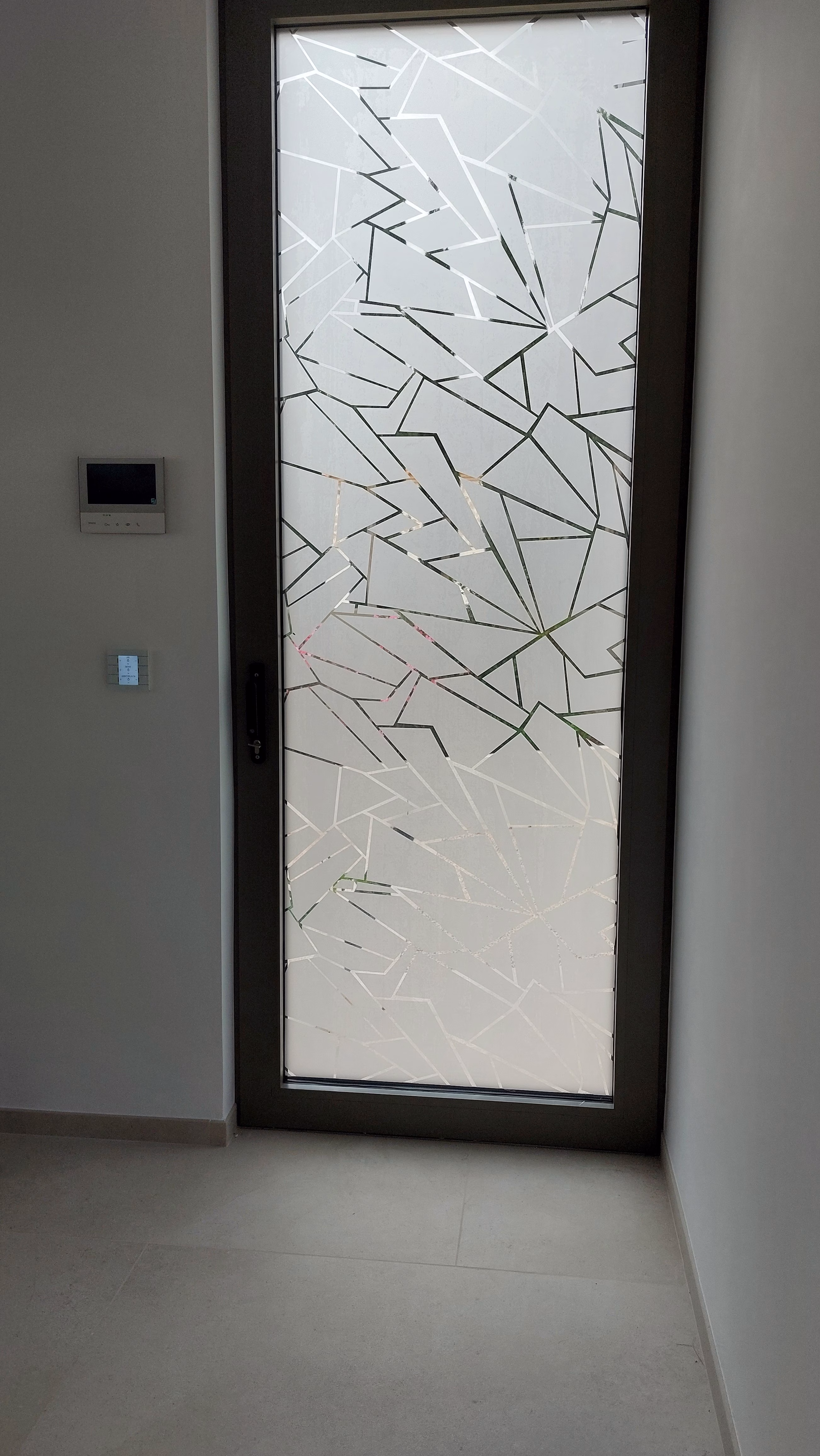 Klebefolie in Bruchglasoptik