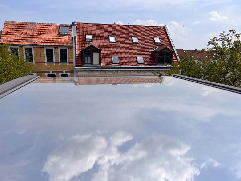 Dachfenster Sonnenschutzfolie silber stark verspiegelt