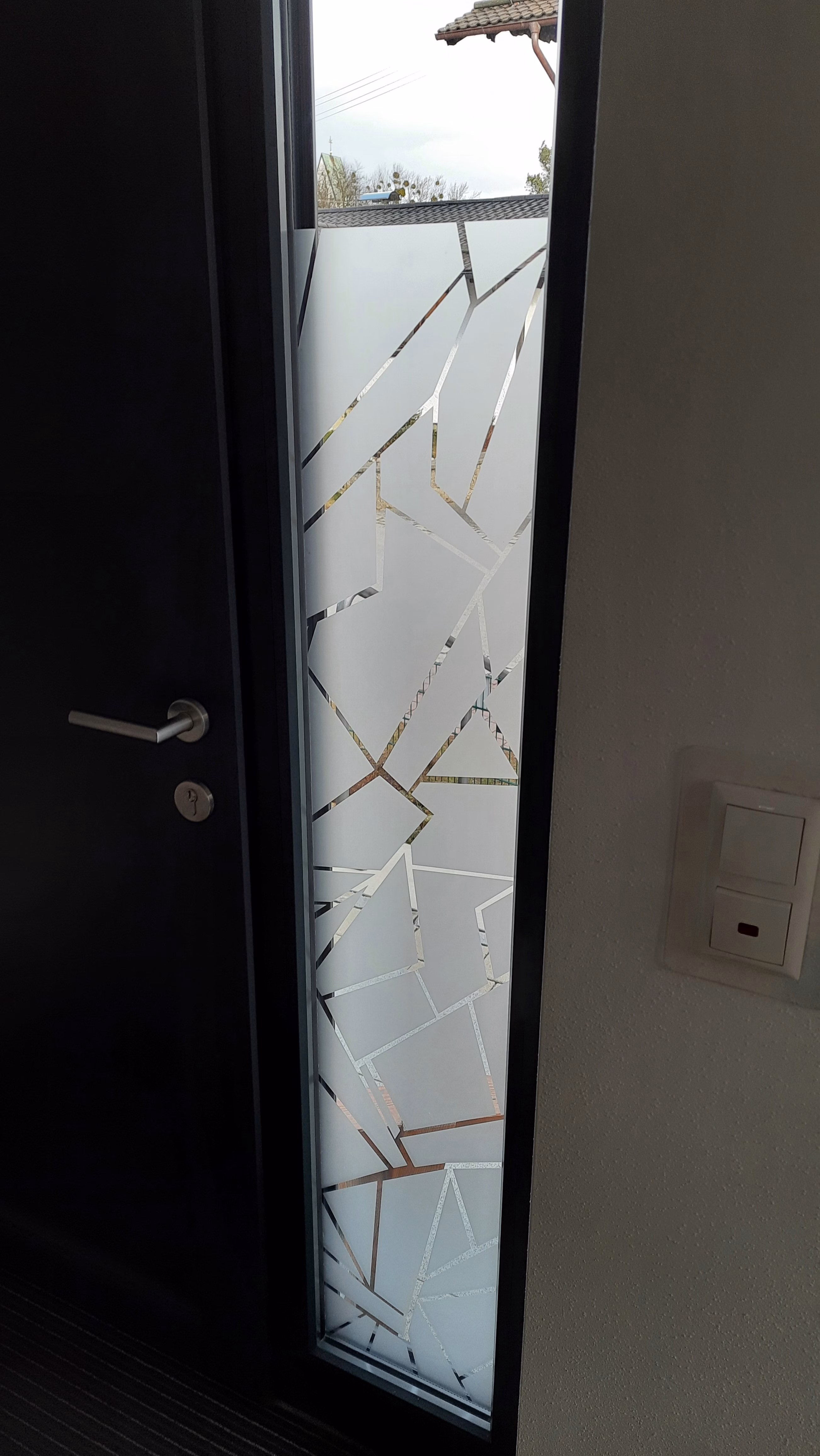 Bruchglasoptik Fensterfolie als Zuschnitt nach Maß