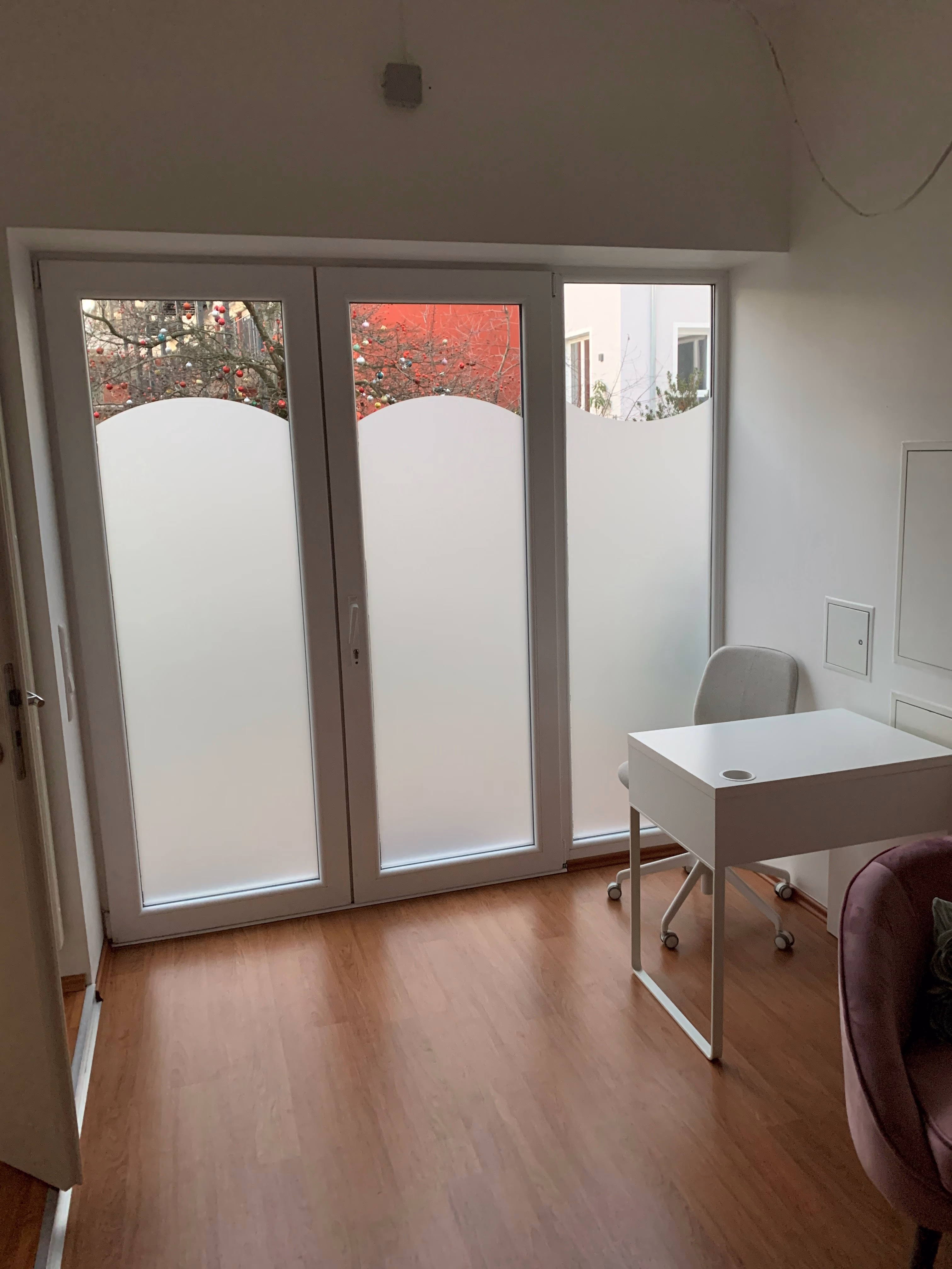 Sichtschutzfolie Satinato weiß matt