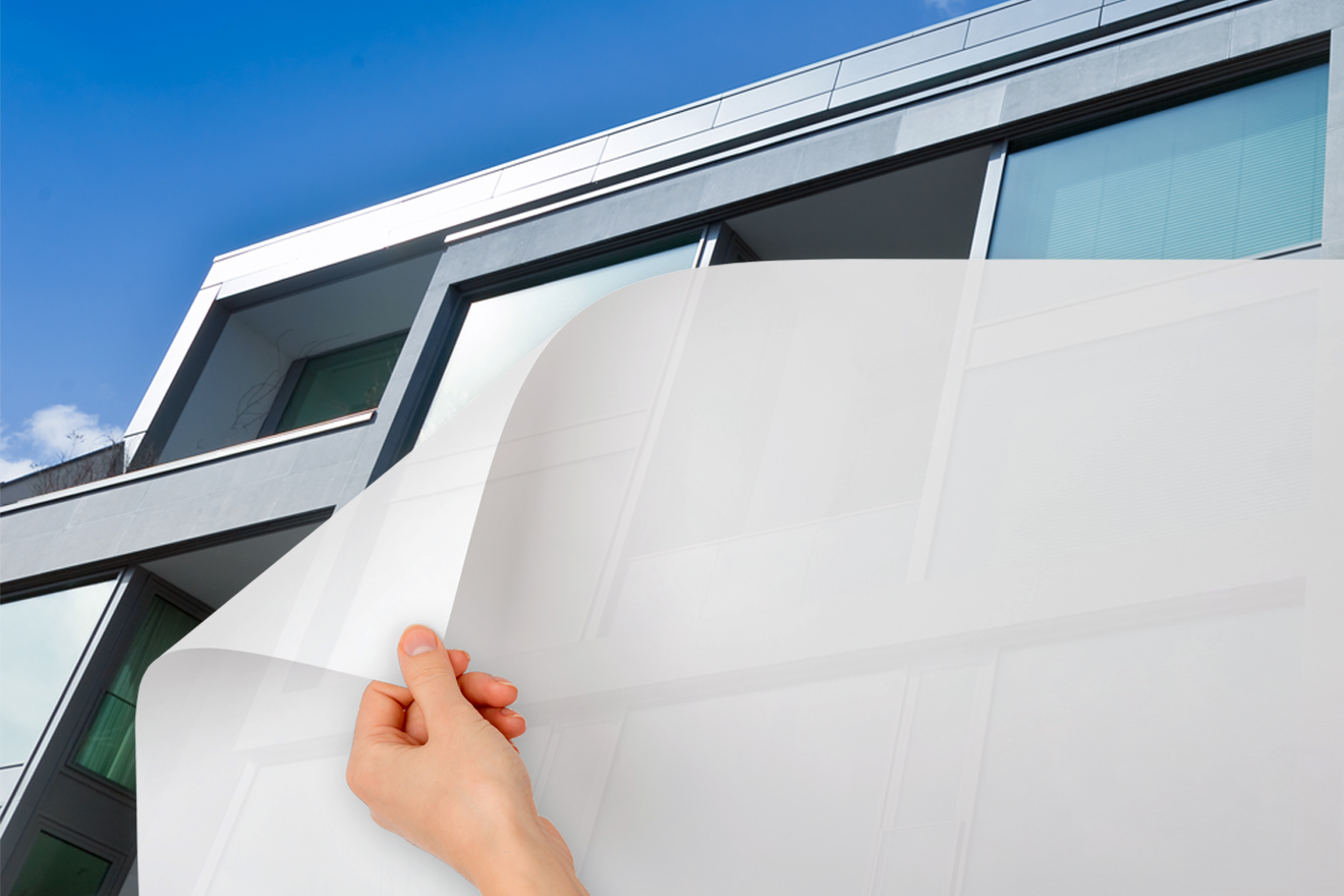 Adhäsionsfolien (kleberlos) passgenau kaufen Sichtschutzfolie für Fenster innen selbsthaftend