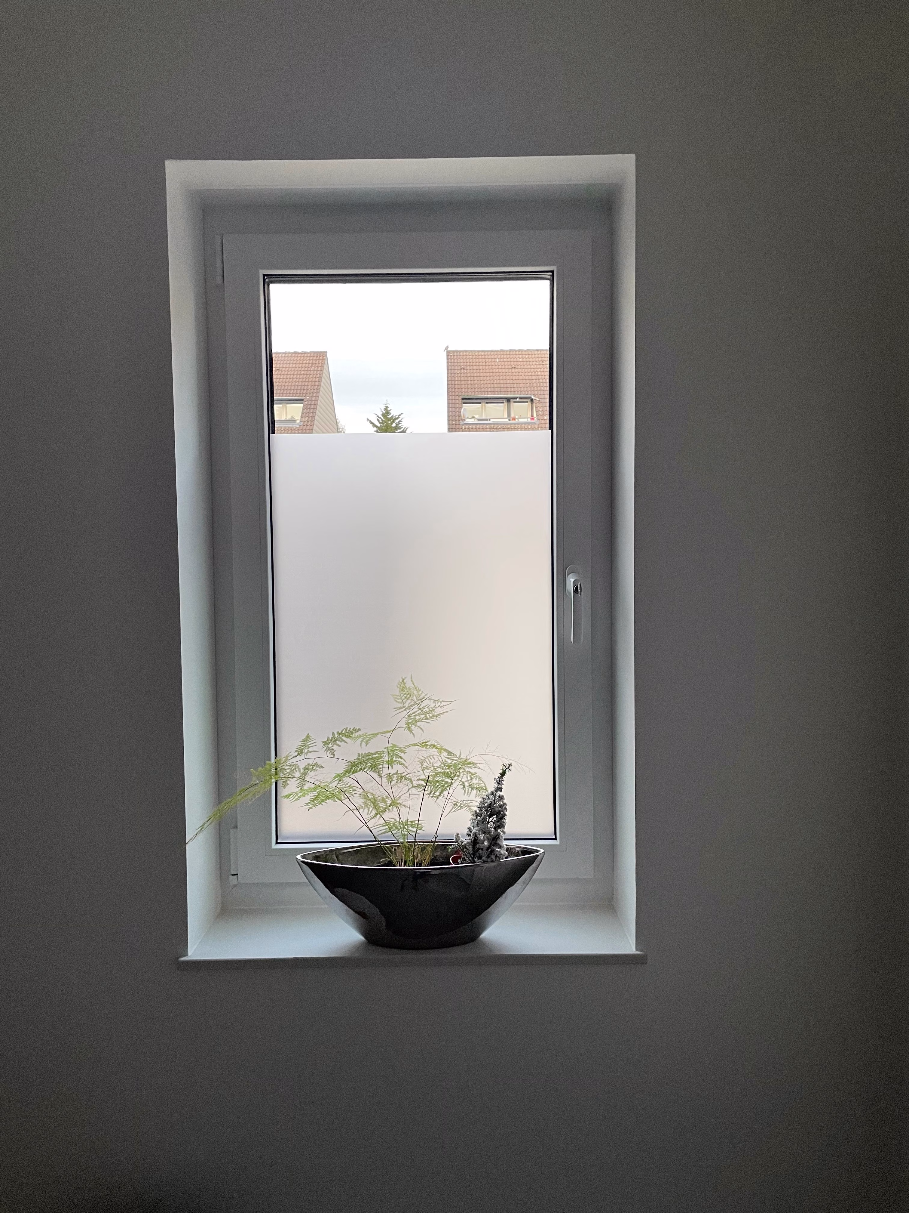 kleberlose Fensterfolie wie Ätzglas