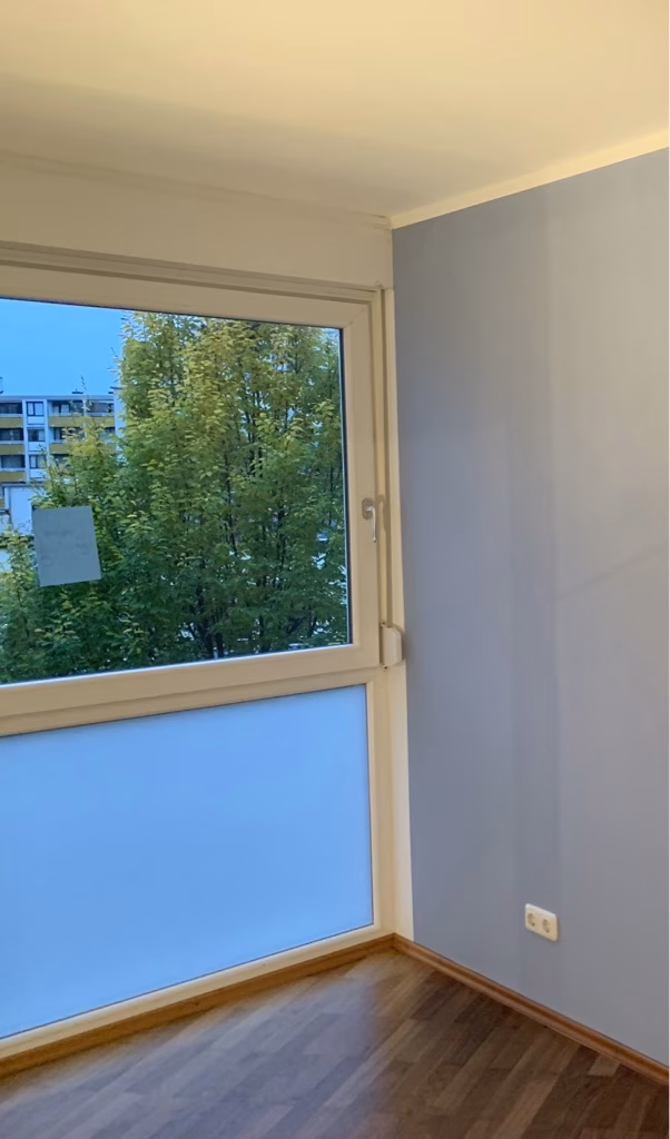 Milchglasfolie von Velken auf einer Festverglasung