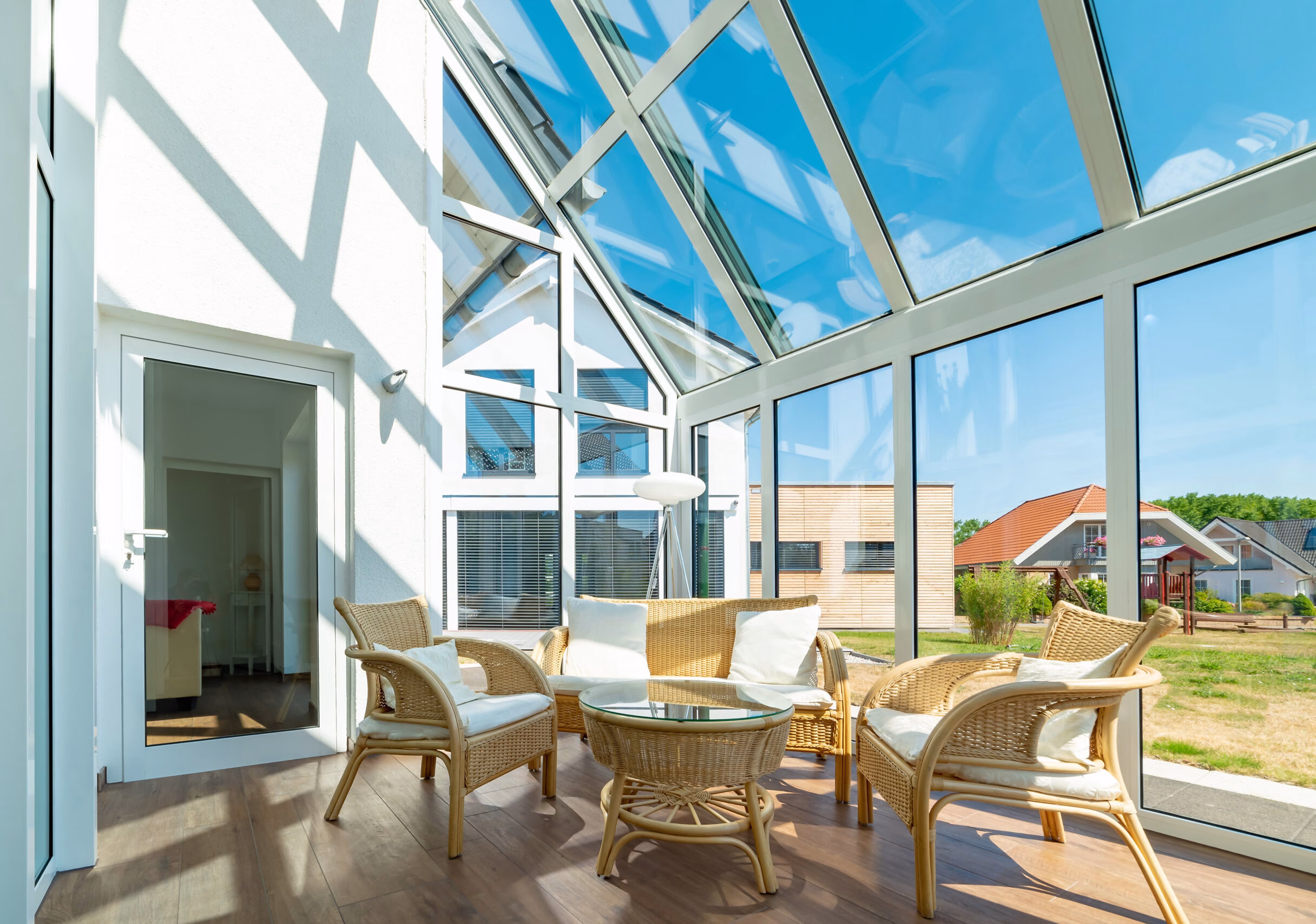 Sonnenschutzfolie für Wintergärten & schräge Glasdächer