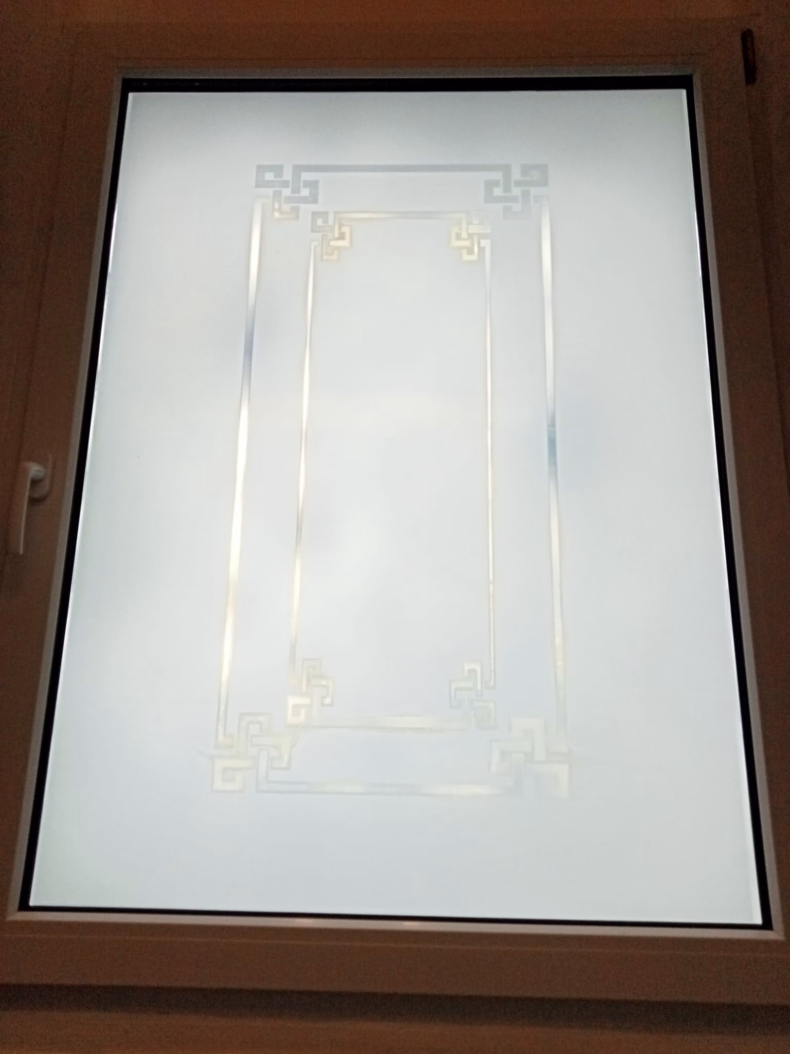 Glasdekor für Türen, Ornamentrahmen