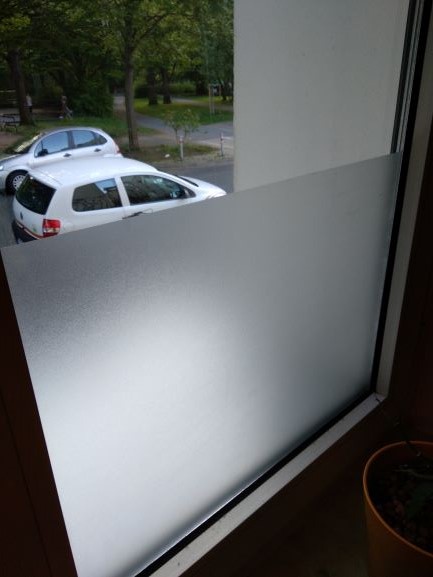 Sichtschutzfolie im Frostglasdedesign