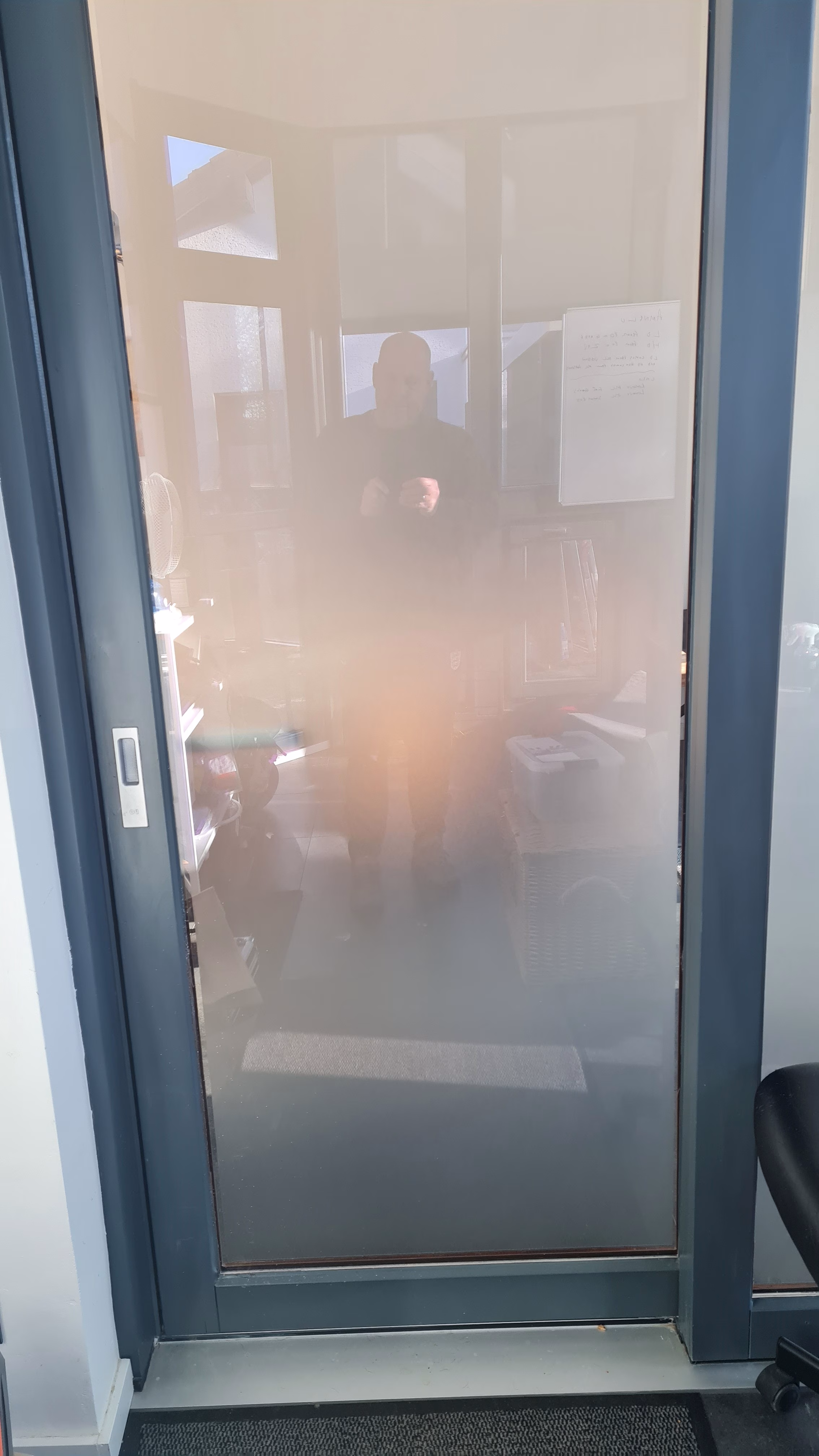 Privacy film, frosted glass design transparent matt