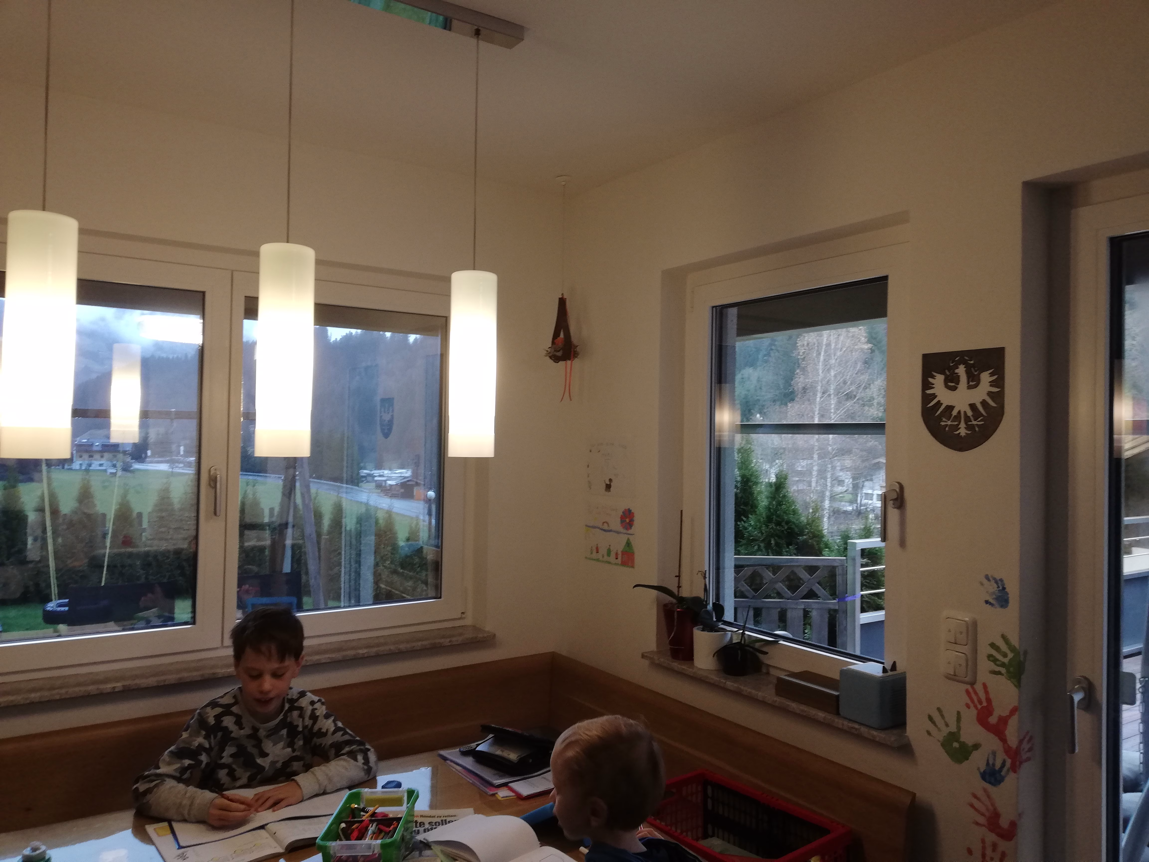 Fenster mit Spiegelfolie - Ansicht von innnen