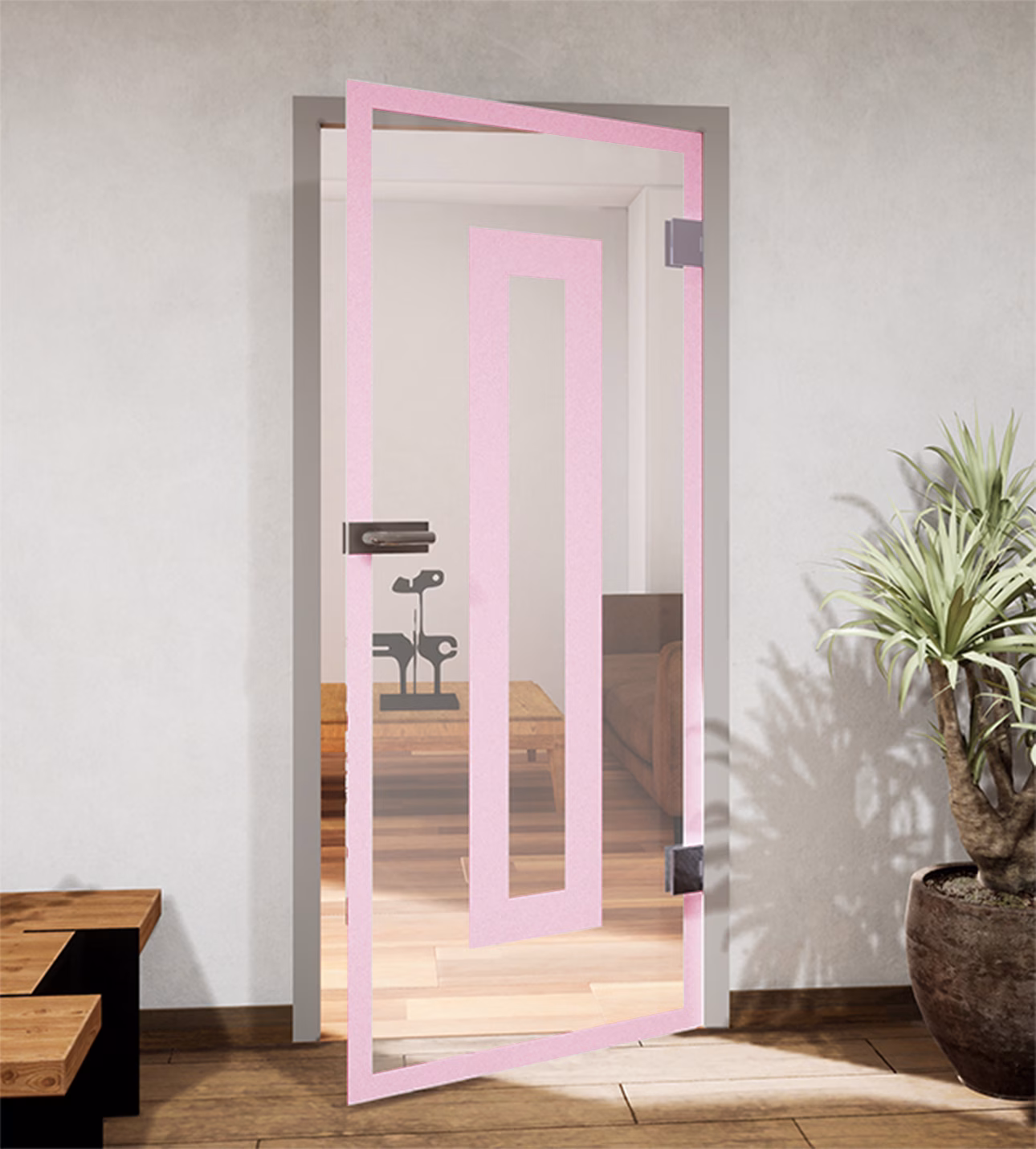 Glasdekor Zero pastell rosa matt