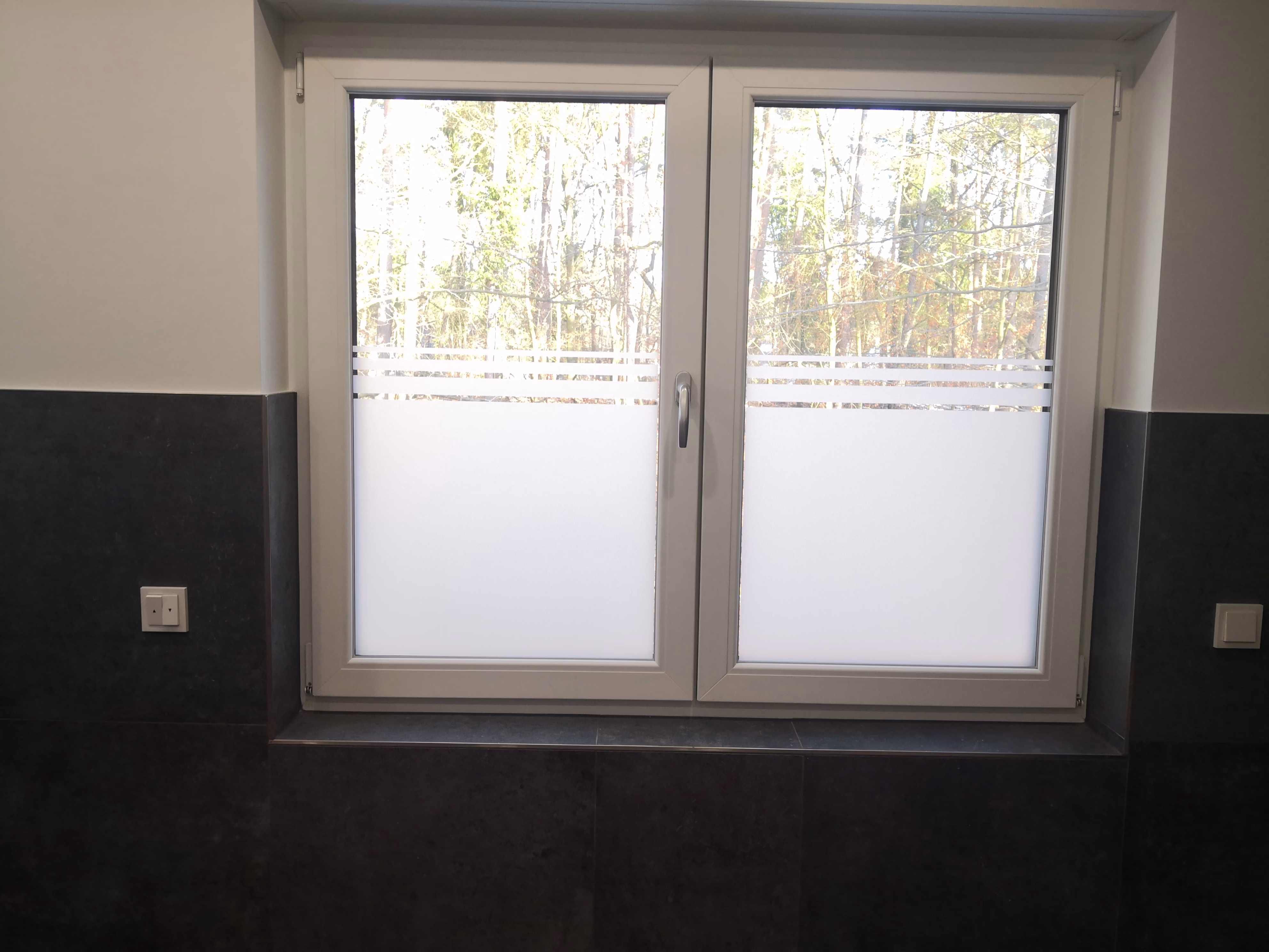 Glasdekor für Fenster, Streifen