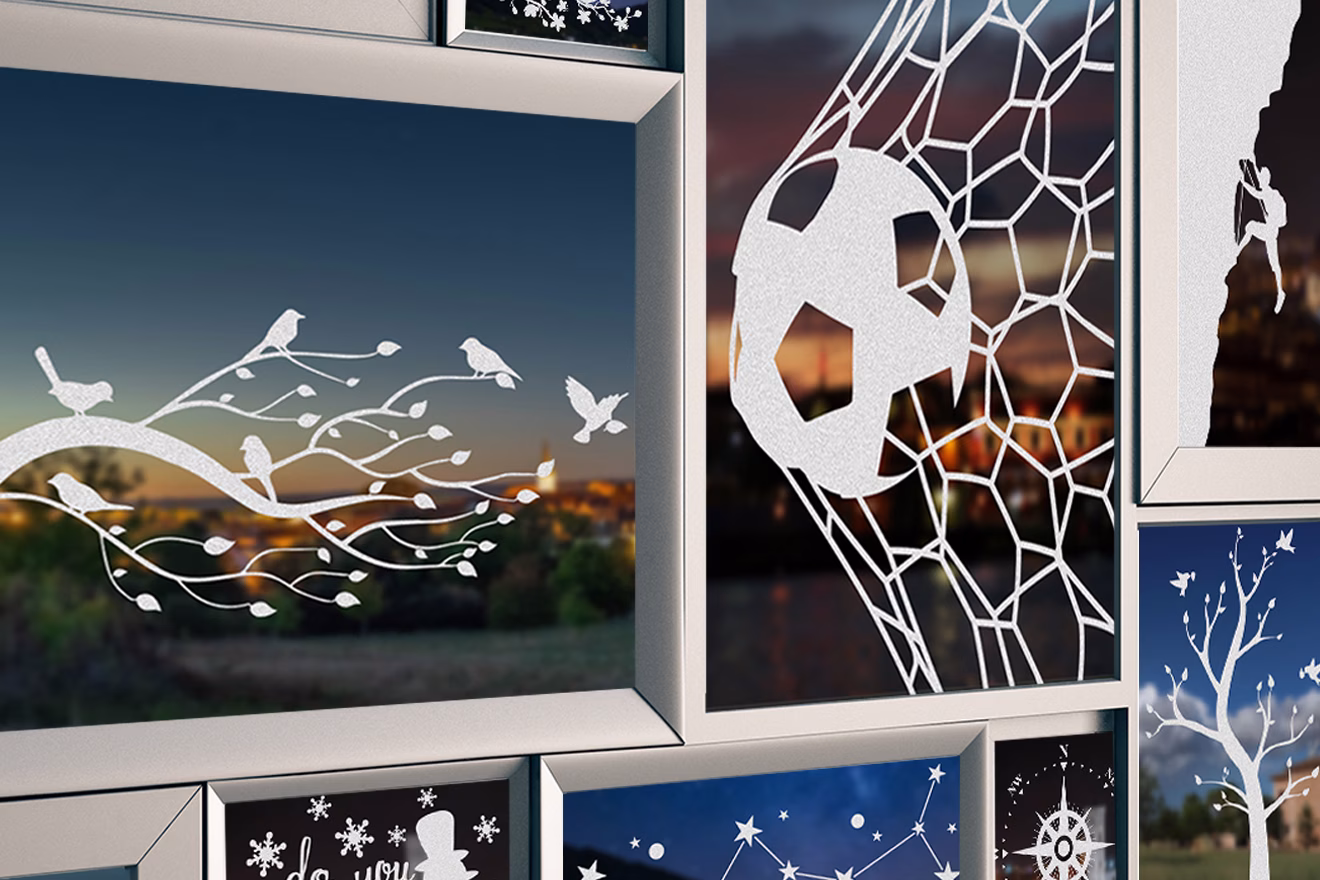 Fenstertattoos passgenau kaufen Tattoos für Fenster aus Glasdekorfolie