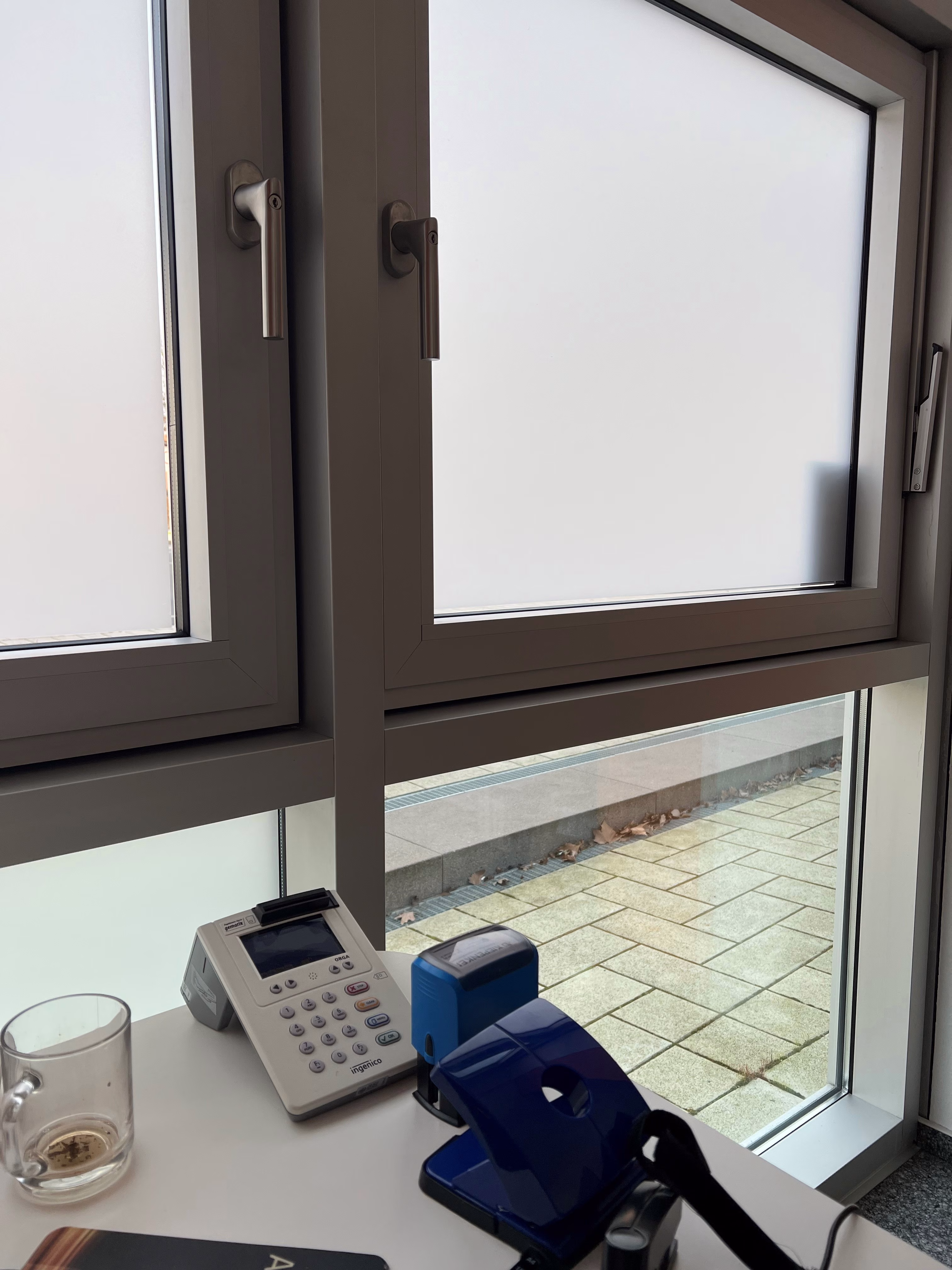 Milchglasfolie - Sichtschutzfolie, weiß matt