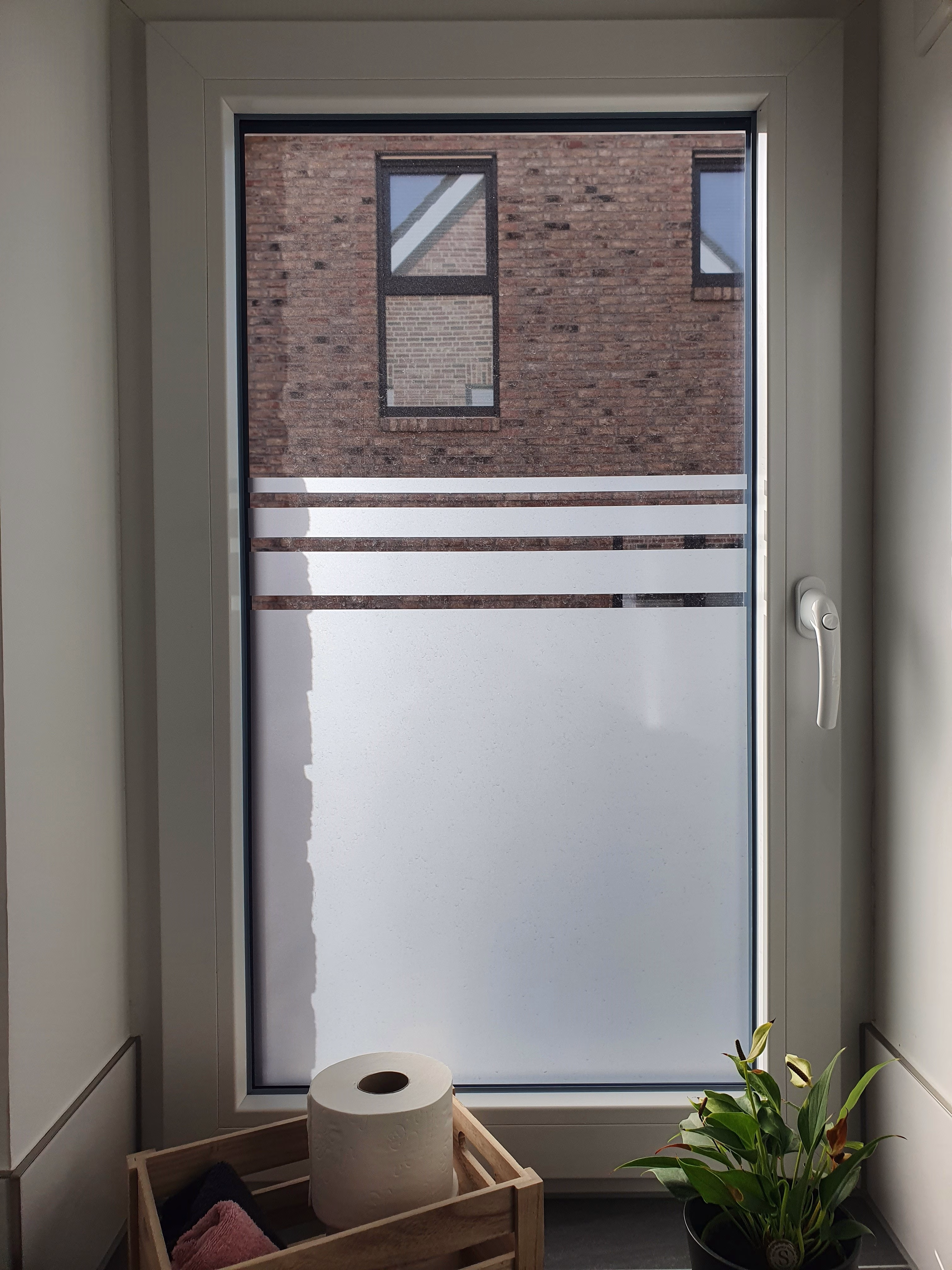 Teilweiser Sichtschutz mit Fensterfolie