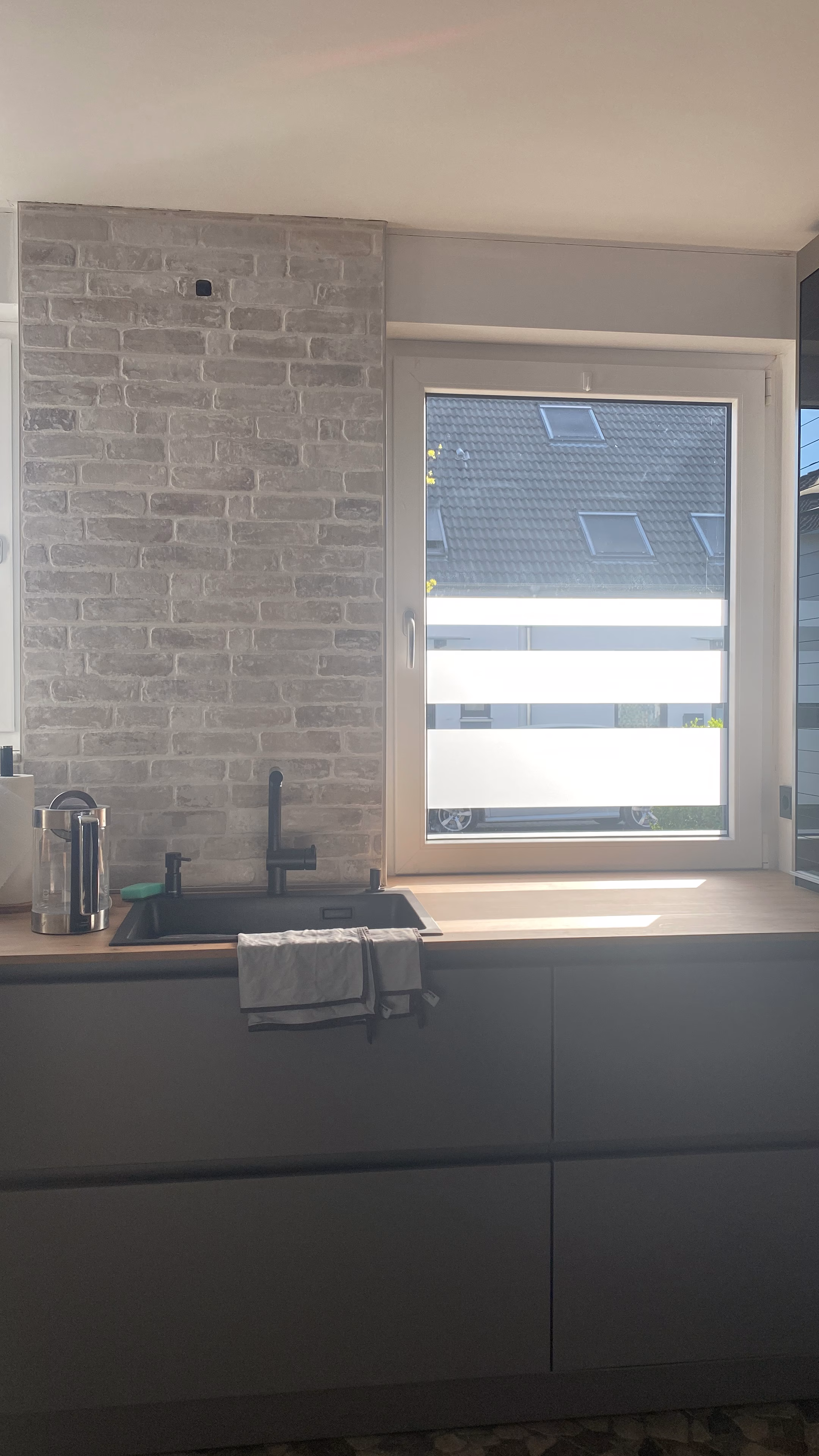 Glasdekor für Fenster, Streifen