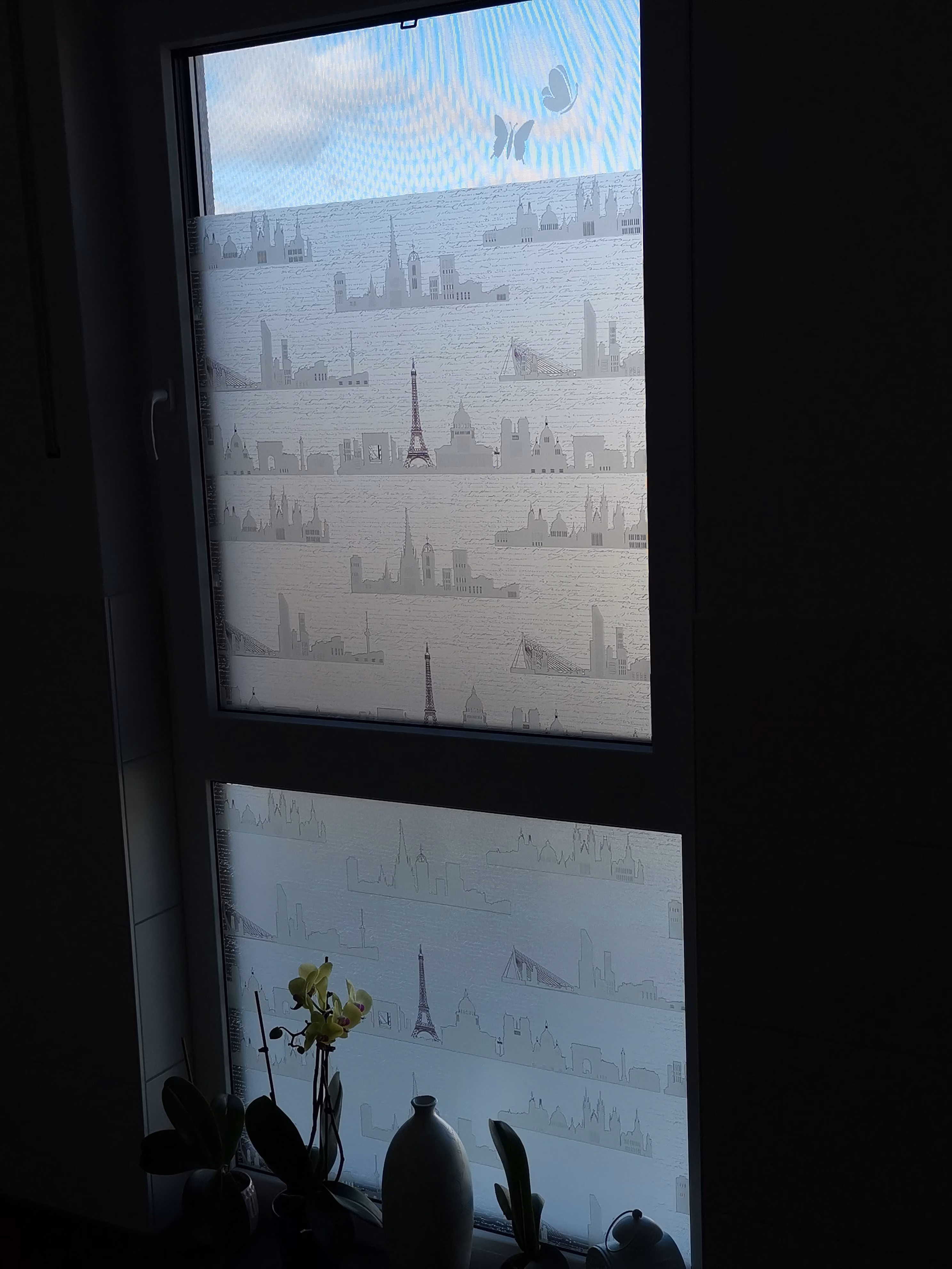 Selbsthaftende Folie Pariser Skyline