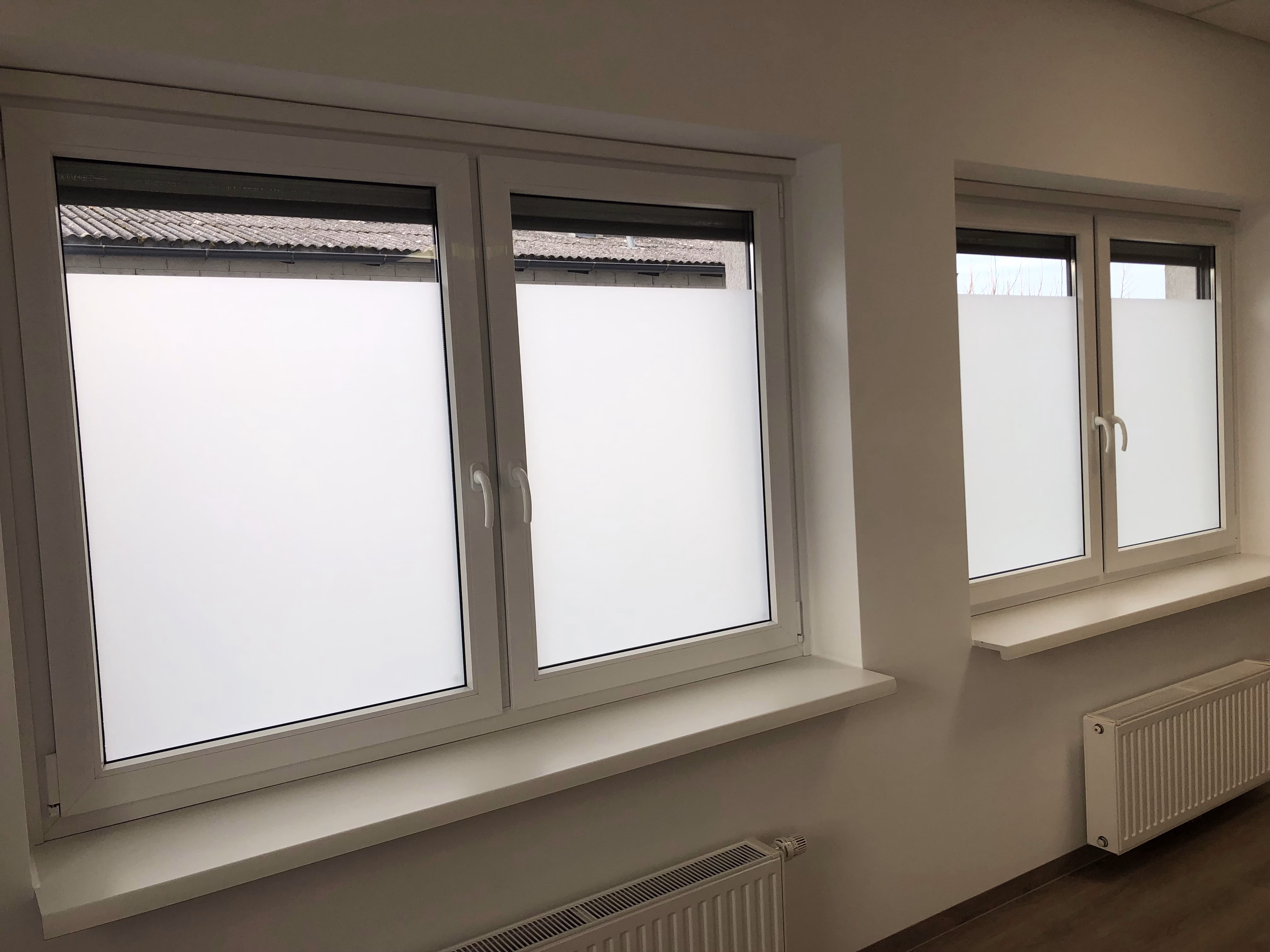 Opak weiße Fensterfolie milchig