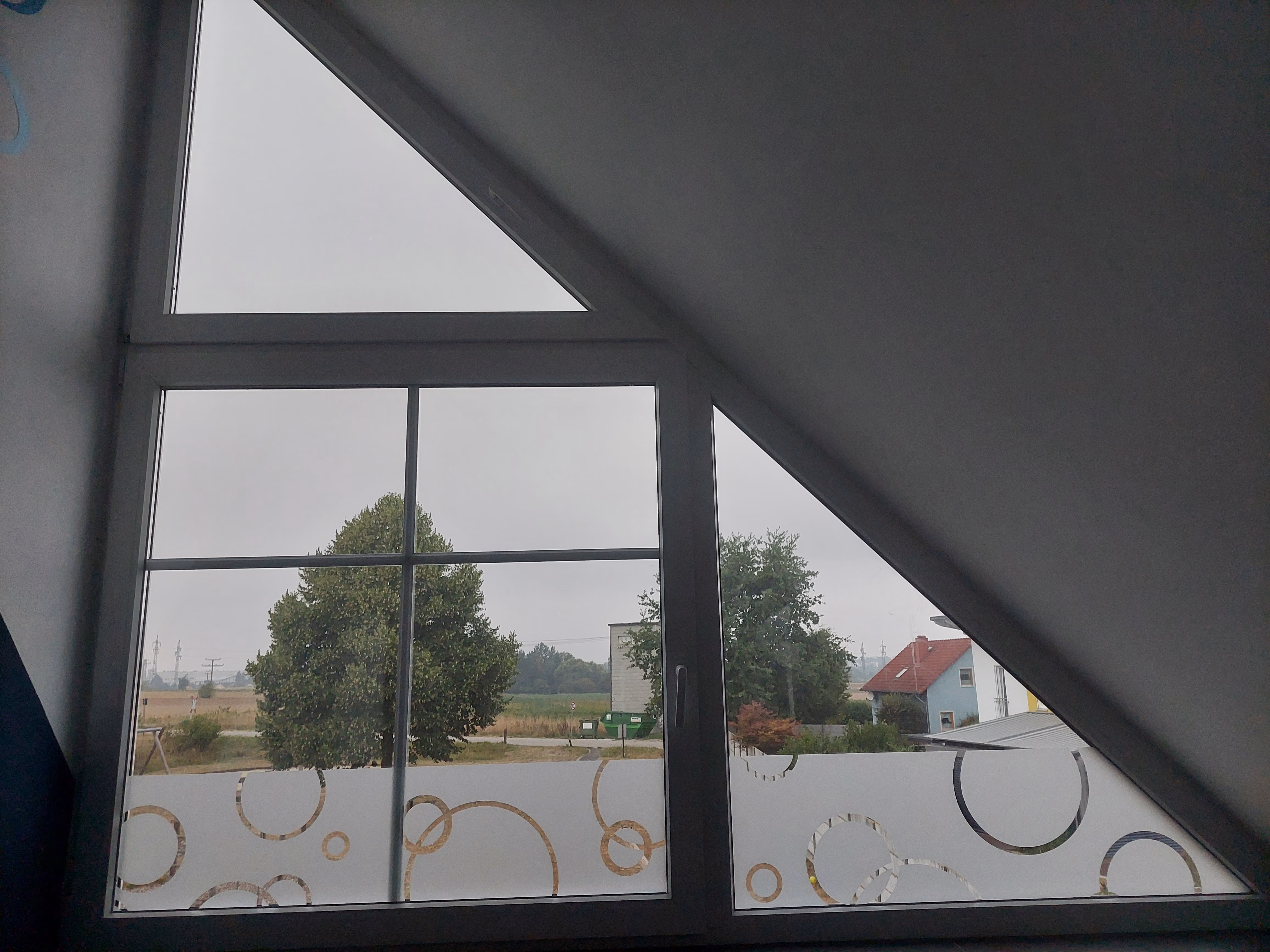 Glasdekor für Fenster, Kreise