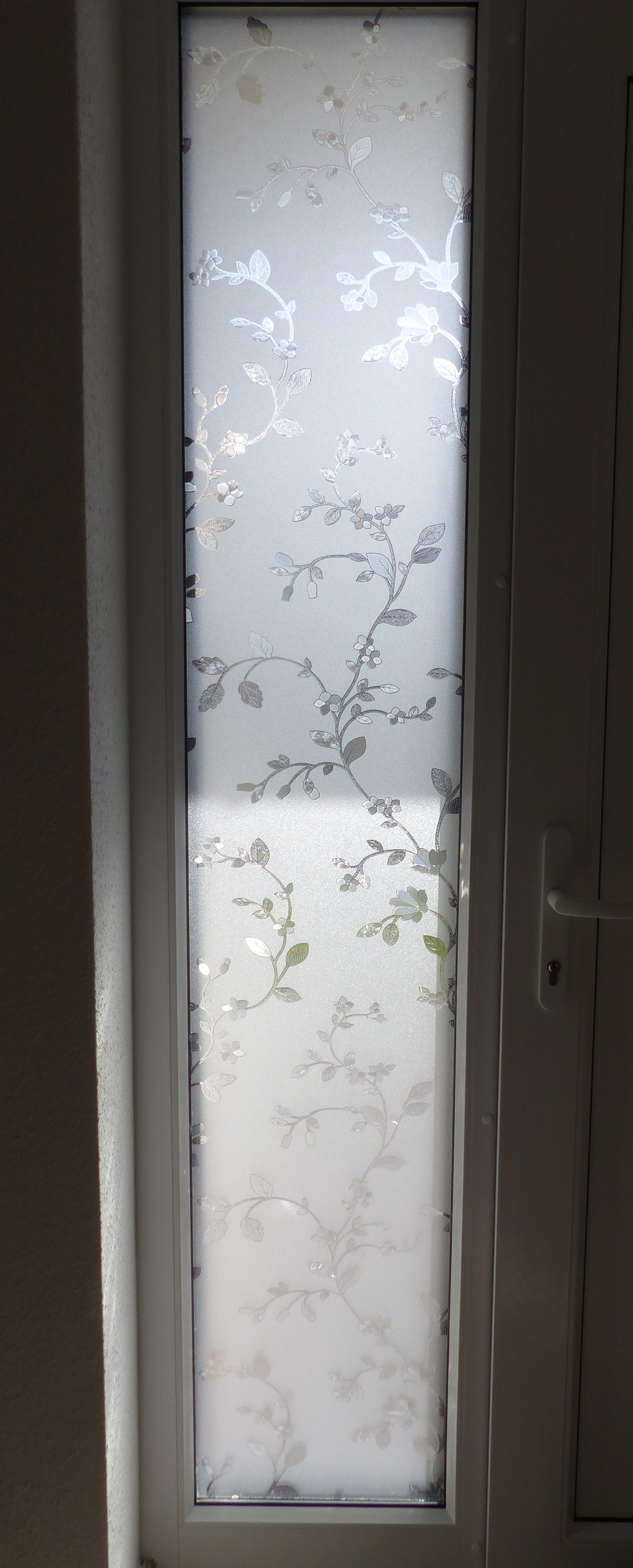 Blumenranken Fensterfolie ohne Kleber