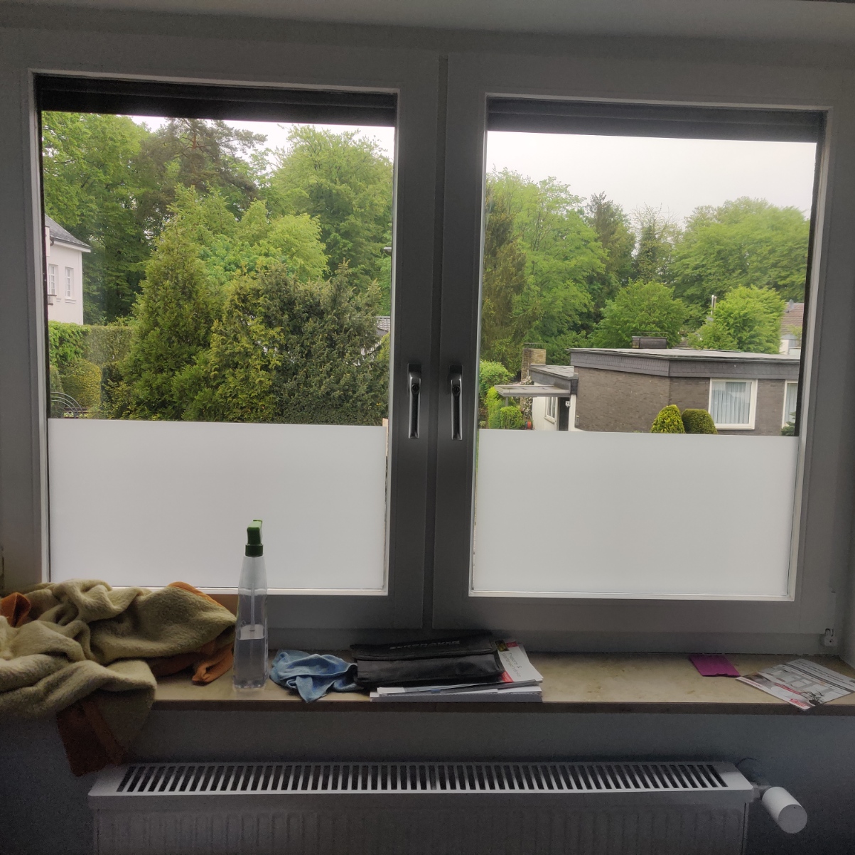 Dezenter Sichtschutz Milchglasfolie