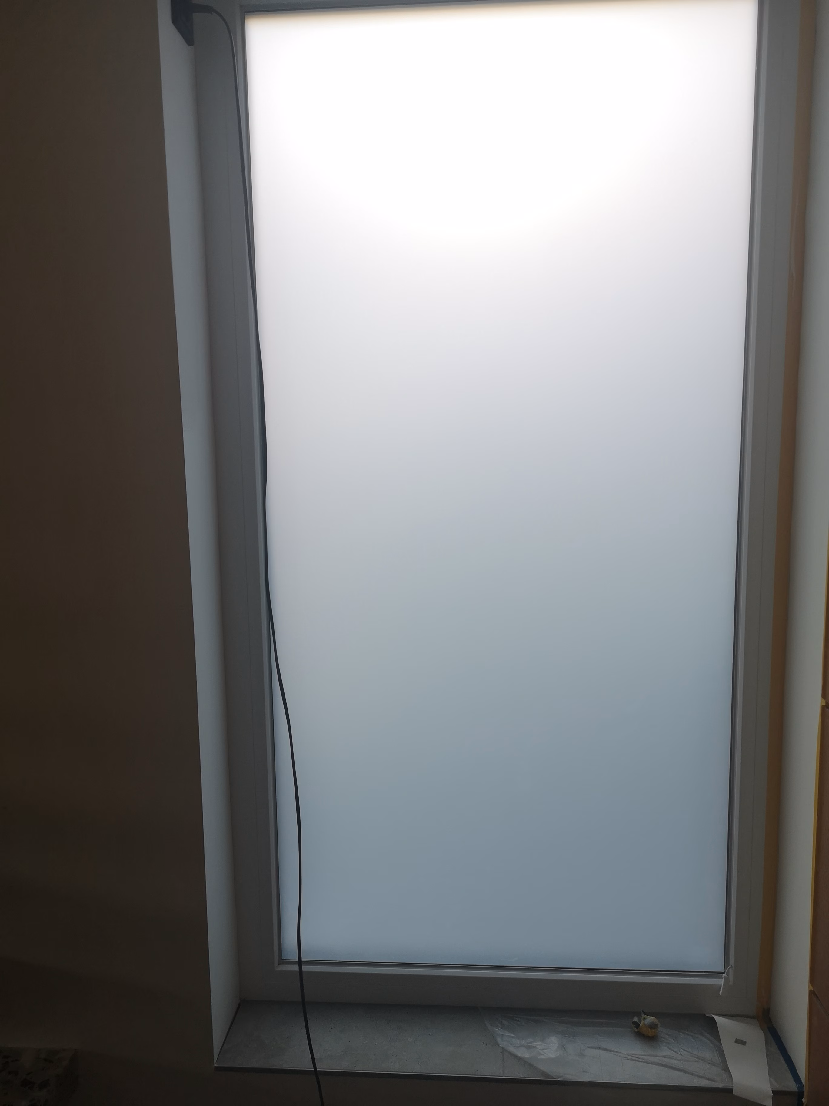 Transluzente Sichtschutzfolie opak weiß für Glasscheiben