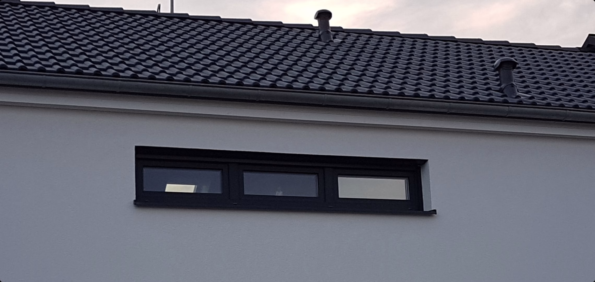 vorher / nachher Vergleich Spiegelfolie am Fenster