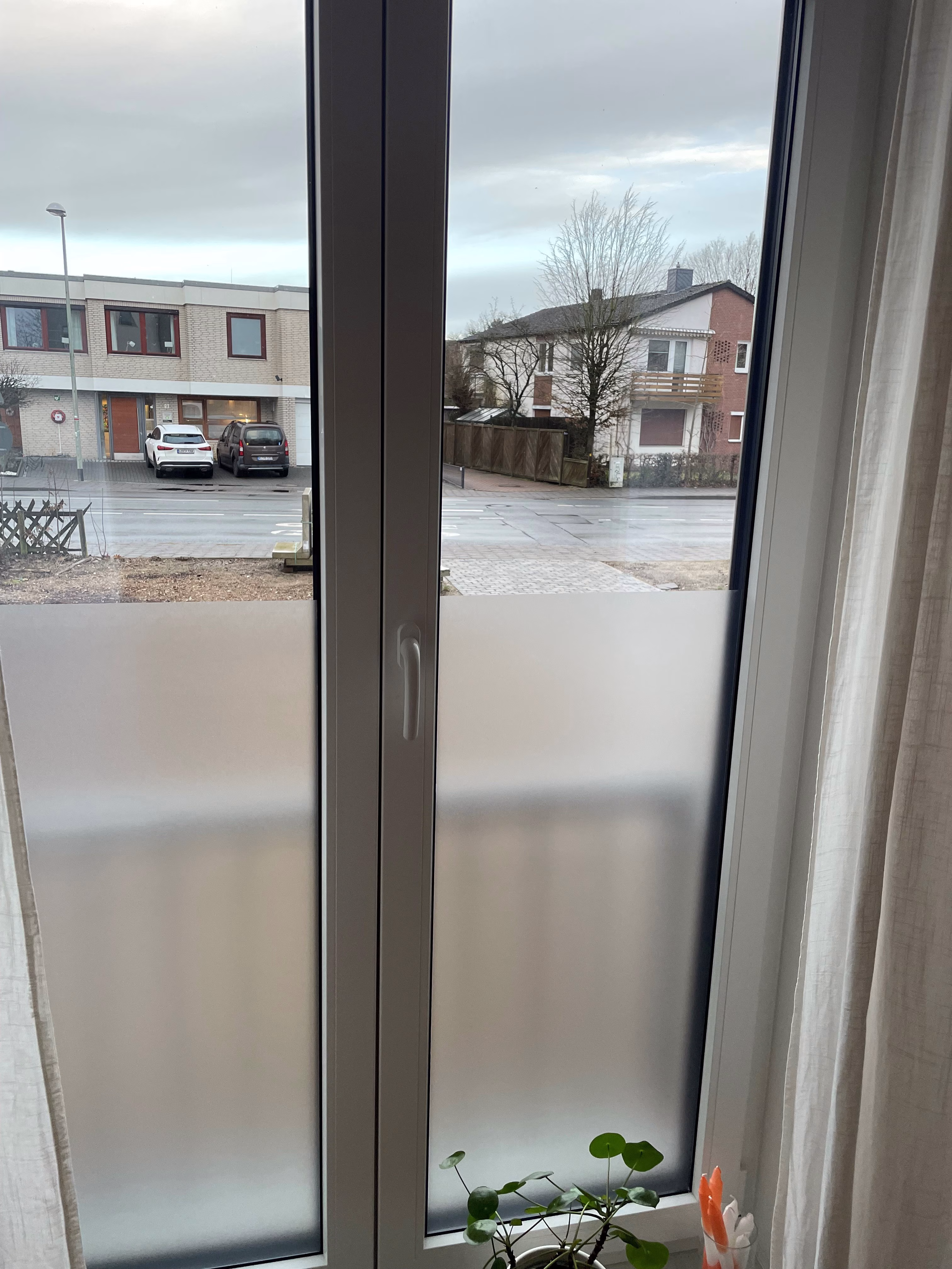 Sichtschutzfolie, Frostglasdesign transparent matt