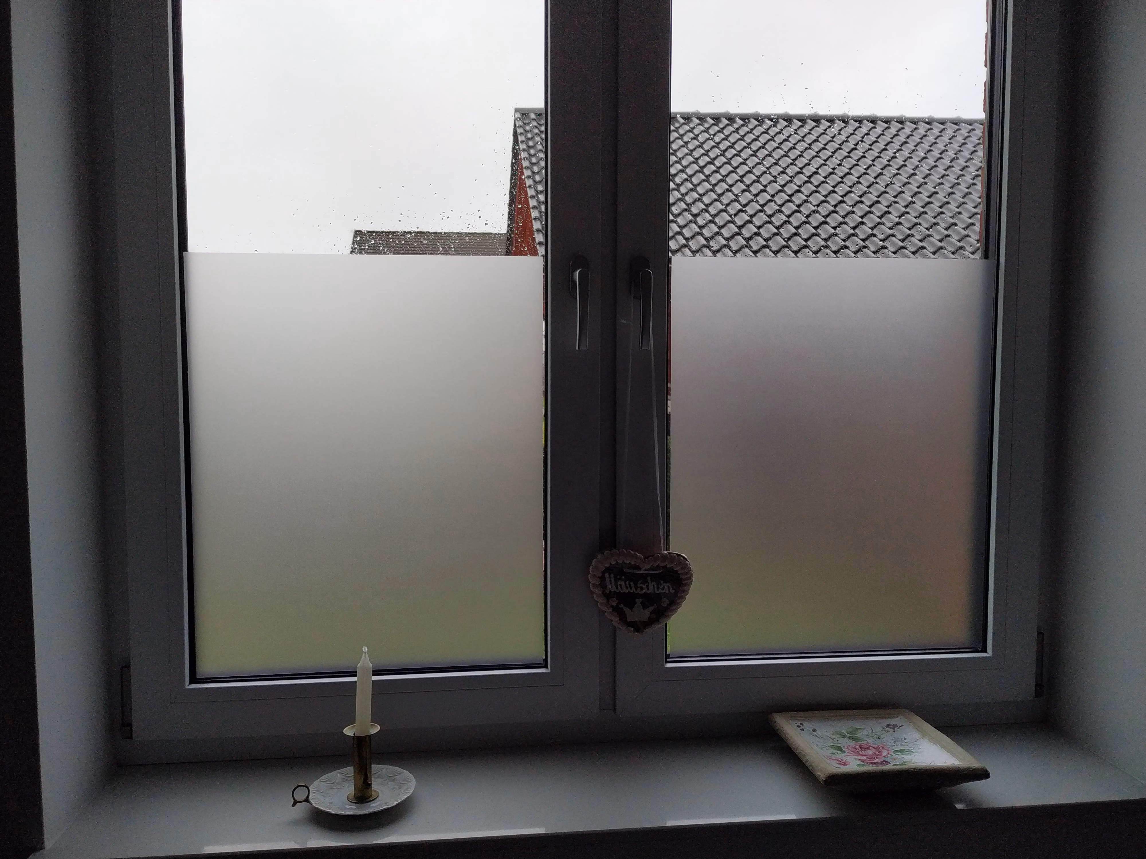 Ätzglasdesign kleberlose Fensterfolie