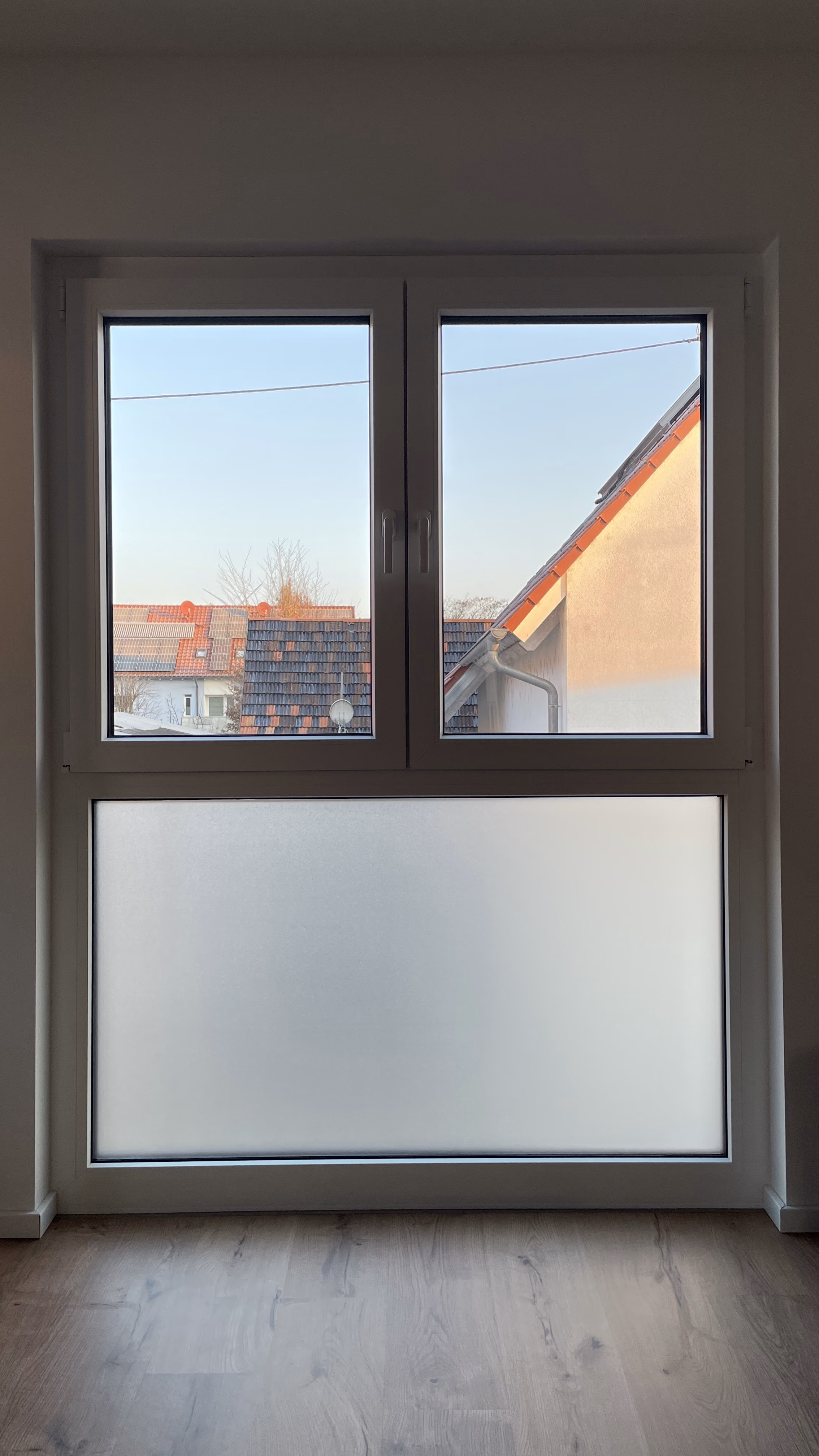 Frostglas Fensterfolie mit Sichtschutz