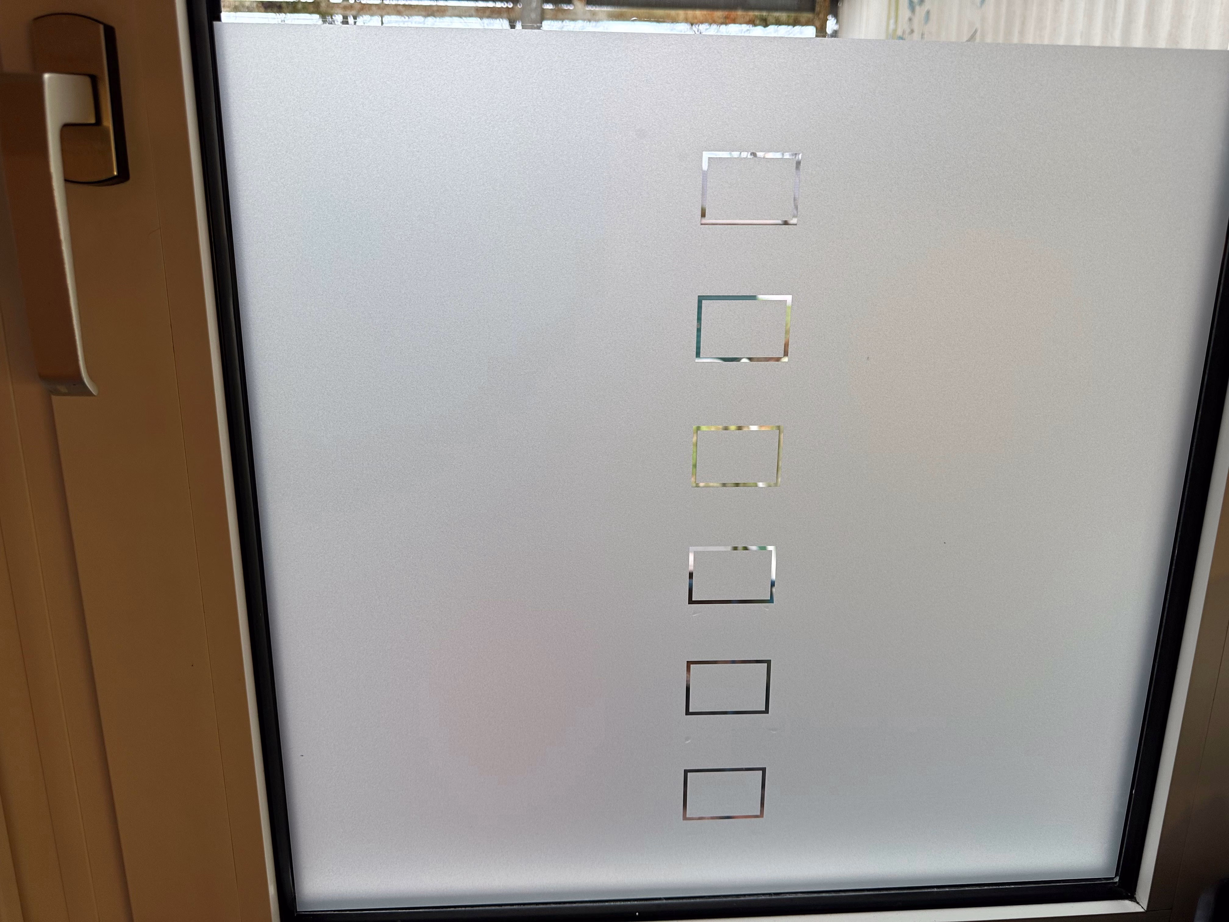 Glasdekor für Türen, Schließfach