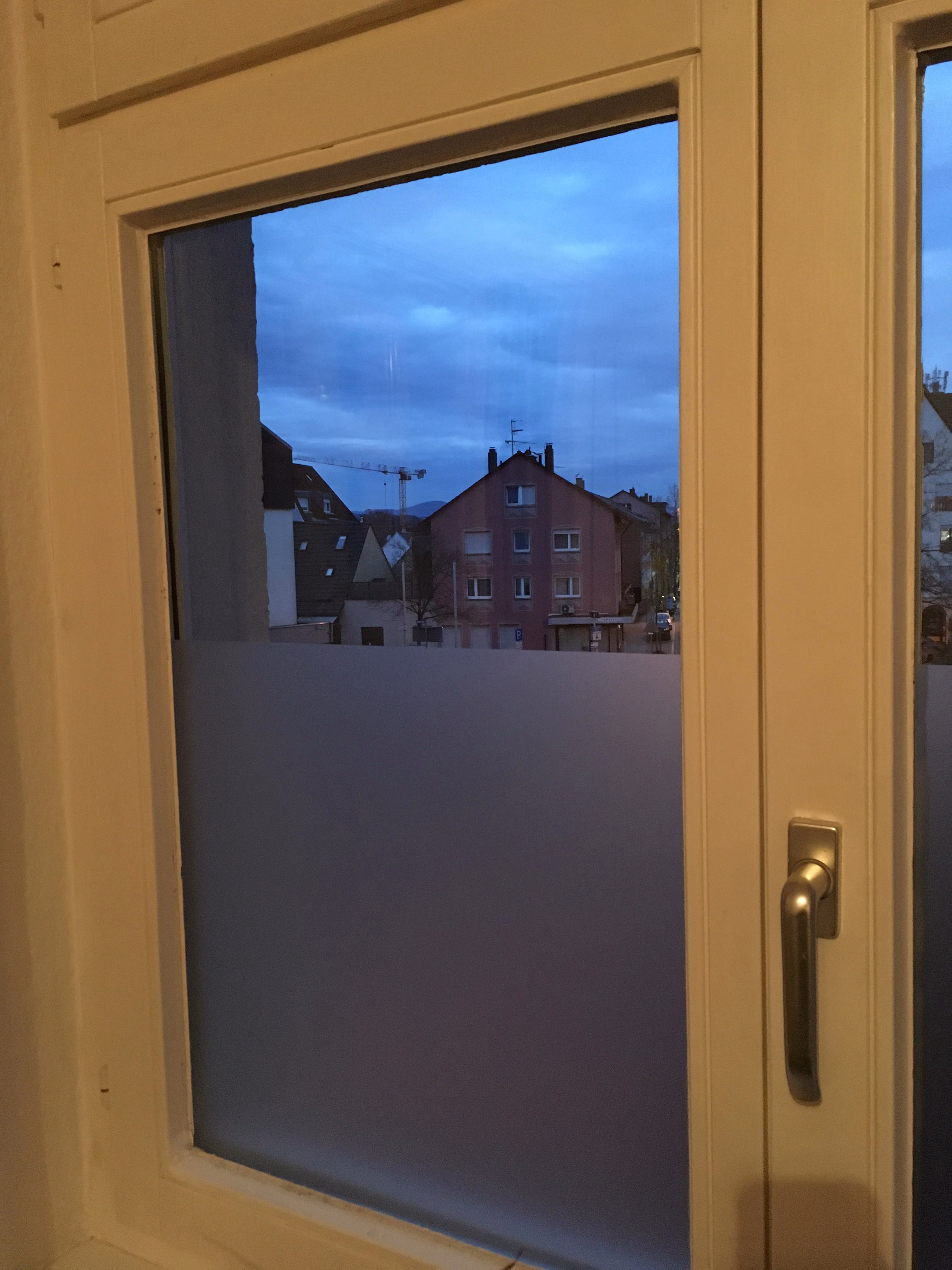 Fensterfolie kleberlos mit Ätzglasdesign