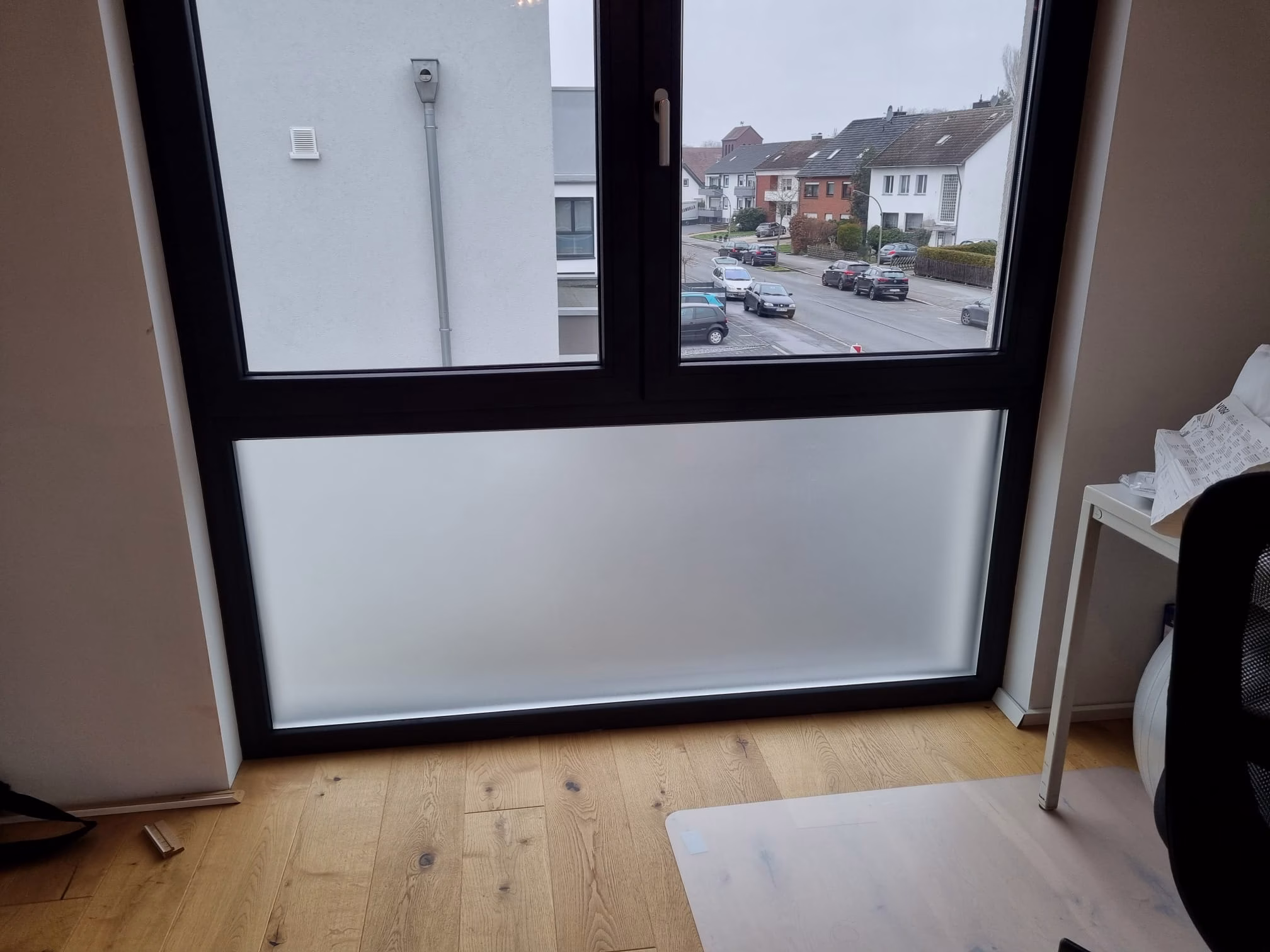 Sichtschutzfolie, Frostglasdesign transparent matt