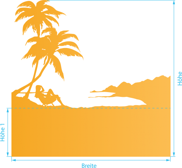 Glasdekor für Fenster, Hawaii