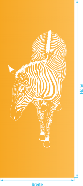Glasdekor für Türen, Zebra
