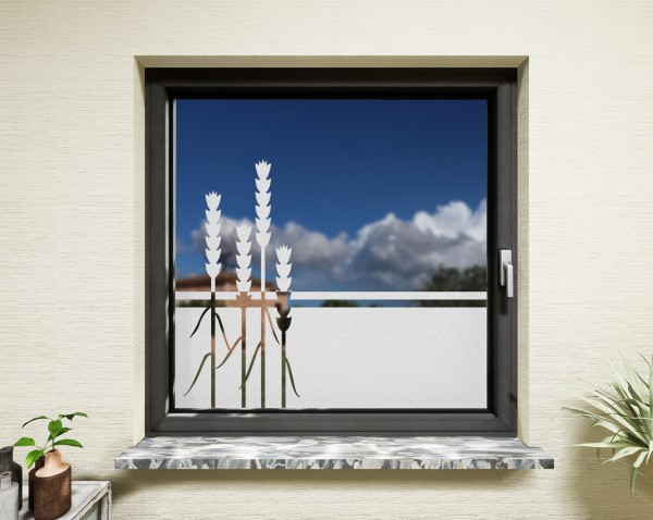 Glasdekor für Fenster, Weizen