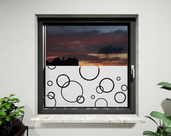 Glasdekor für Fenster, Kreise