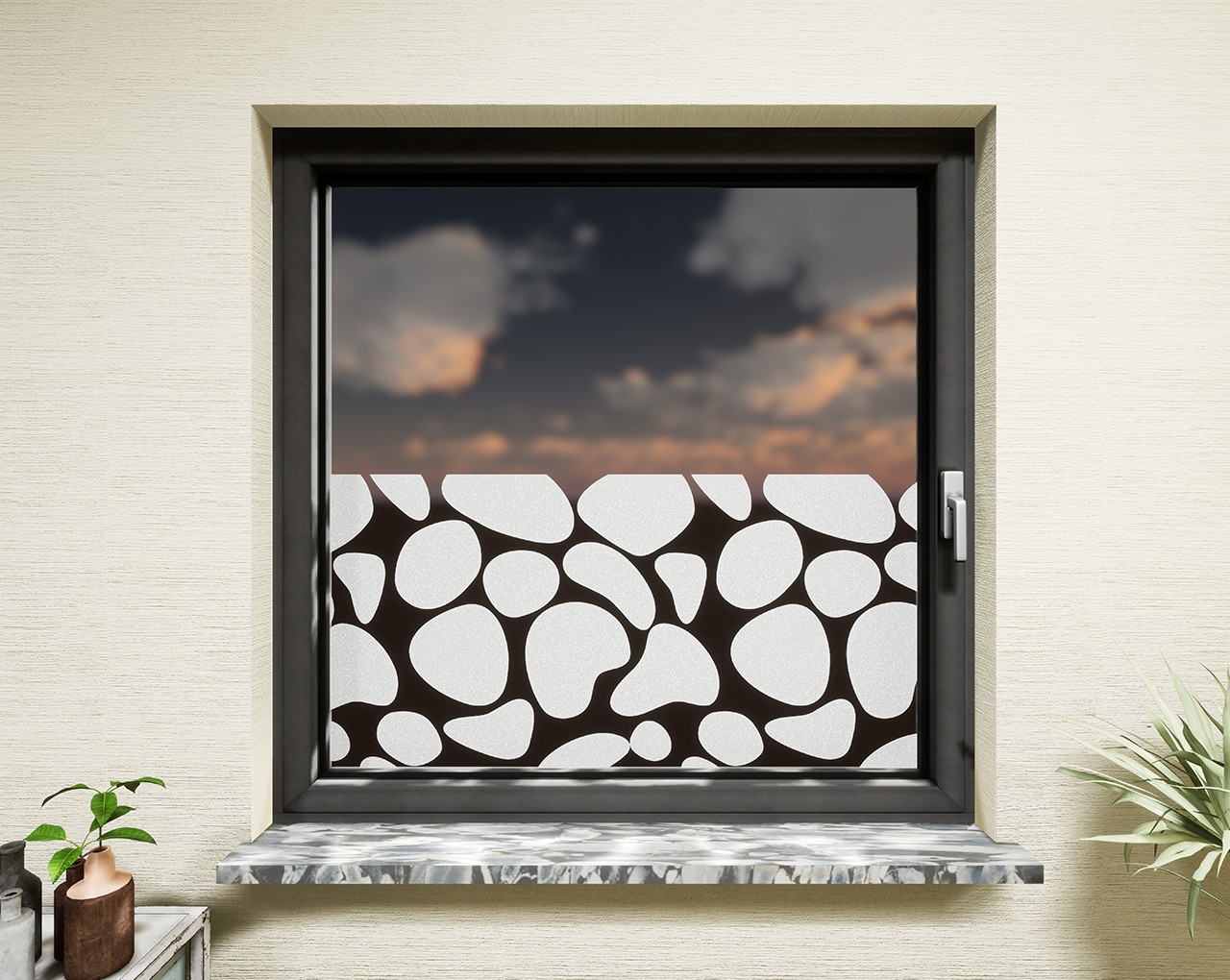 Sichtschutzfolie Wintergarten Fenster mit Motiv Splitting, 35,<smal