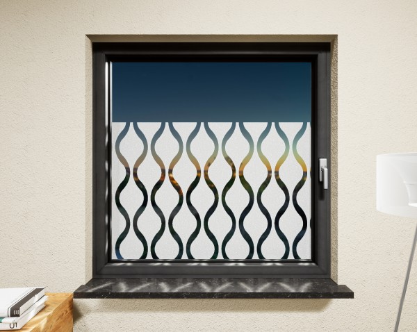 Glasdekor für Fenster, Perlenkette