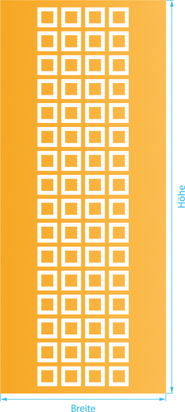Glasdekor für Türen, kleine Quadrate